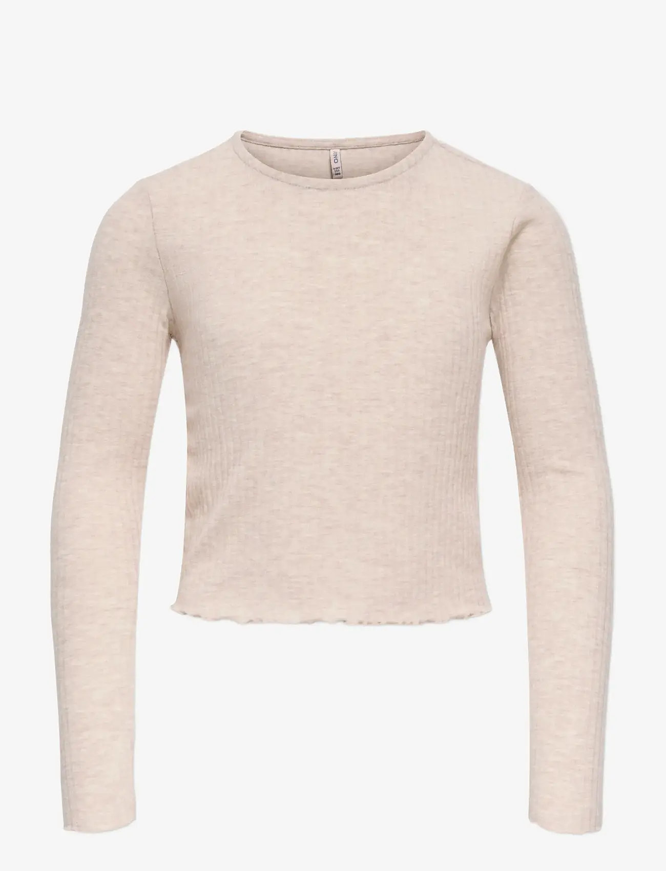 Kids Only - KOGNELLA L/S O-NECK TOP JRS NOOS - langærmede t-shirts - pumice stone - 1