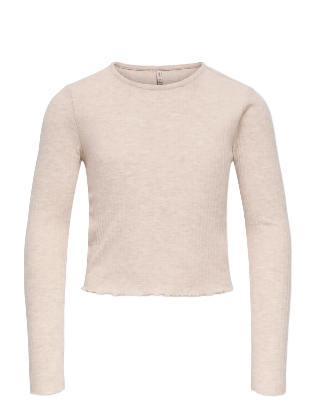 Kids Only KOGNELLA L/S O-NECK TOP JRS NOOS - Toppe og t-shirts - PUMICE STONE / cream