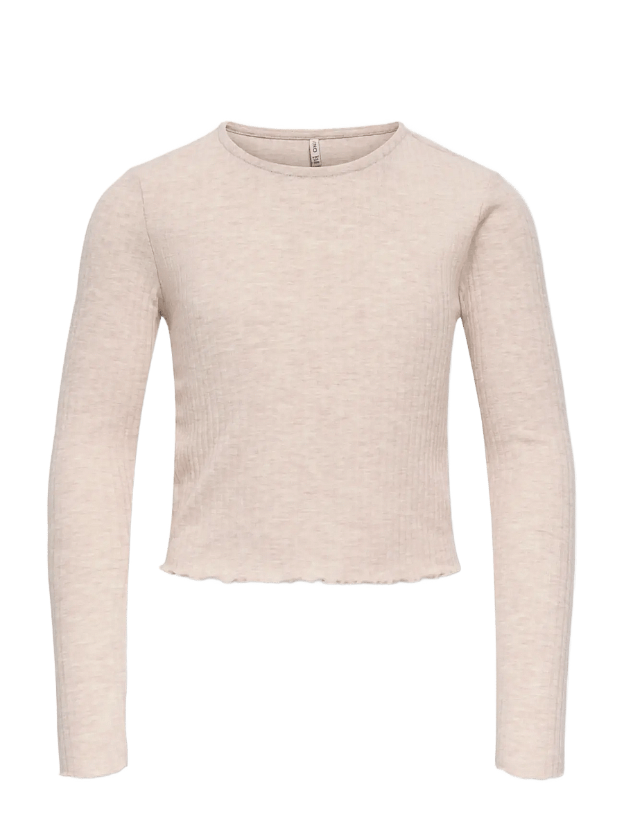 Kids Only - KOGNELLA L/S O-NECK TOP JRS NOOS - t-shirts à manches longues - pumice stone - 1