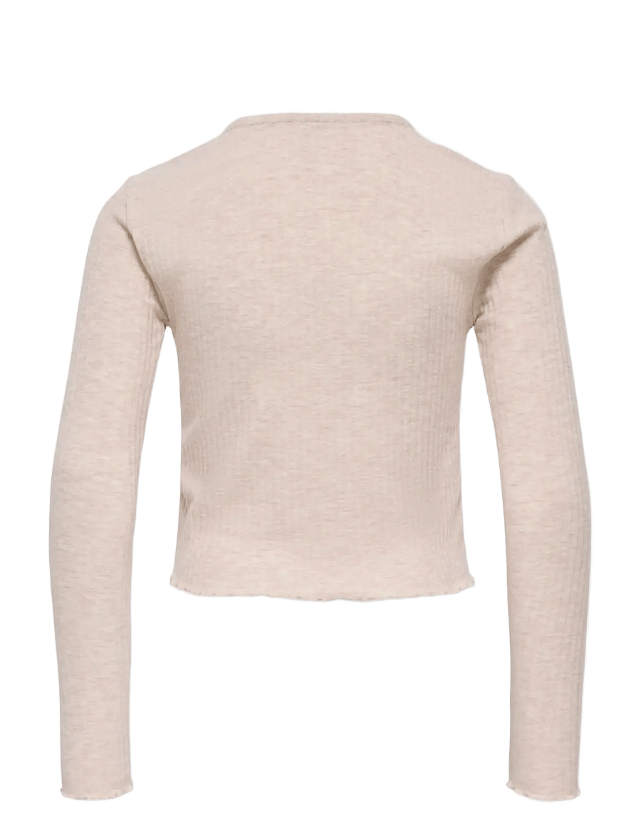 Kids Only - KOGNELLA L/S O-NECK TOP JRS NOOS - t-shirts à manches longues - pumice stone - 2