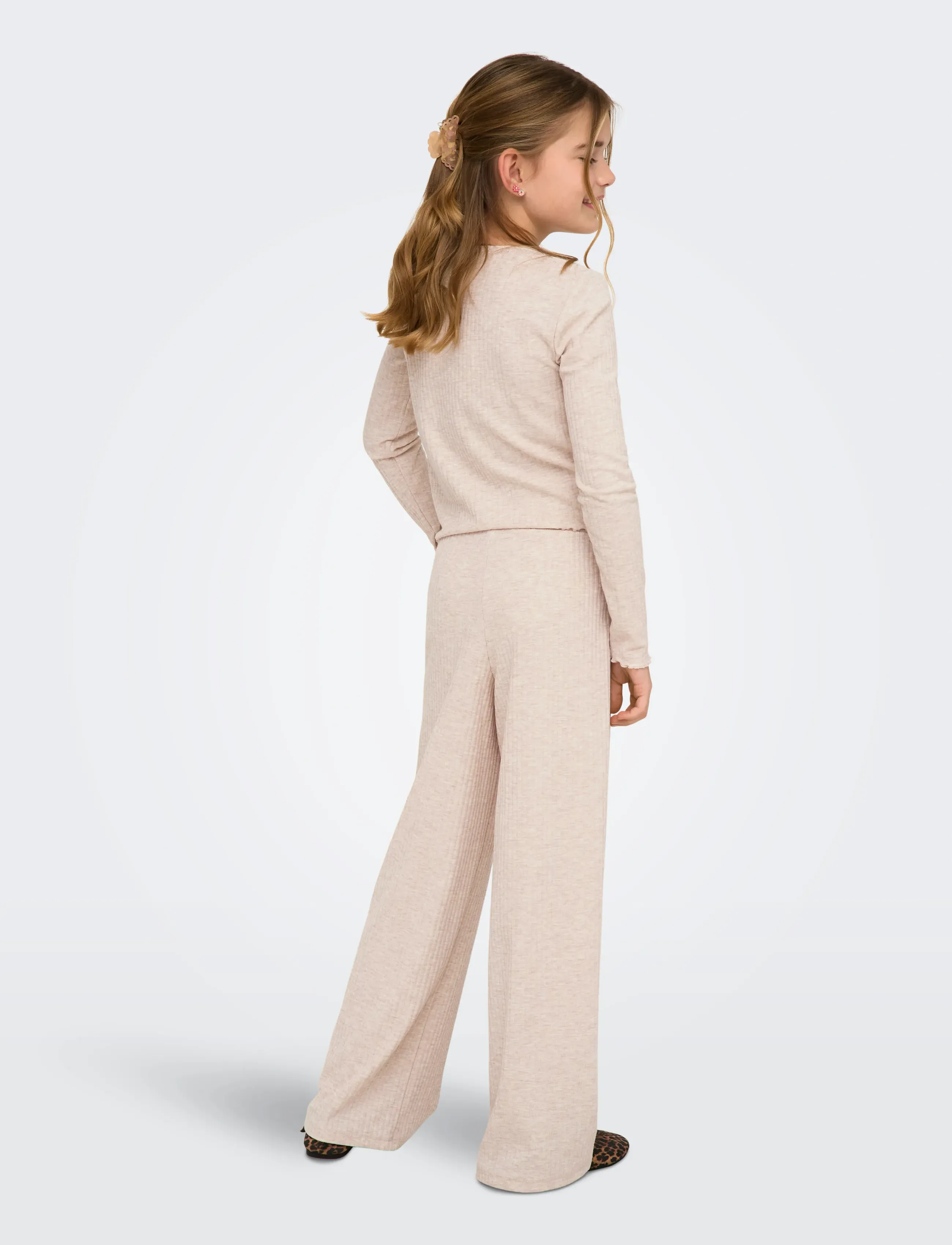 Kids Only - KOGNELLA L/S O-NECK TOP JRS NOOS - t-shirts à manches longues - pumice stone - 3