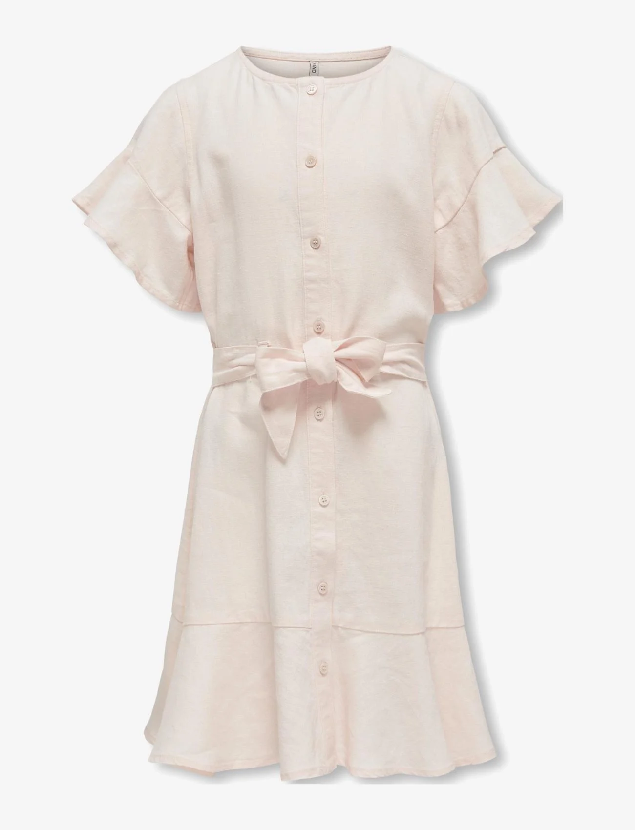 Kids Only - KOGCARO S/S BELT DRESS WVN - short-sleeved casual dresses - soft pink - 0