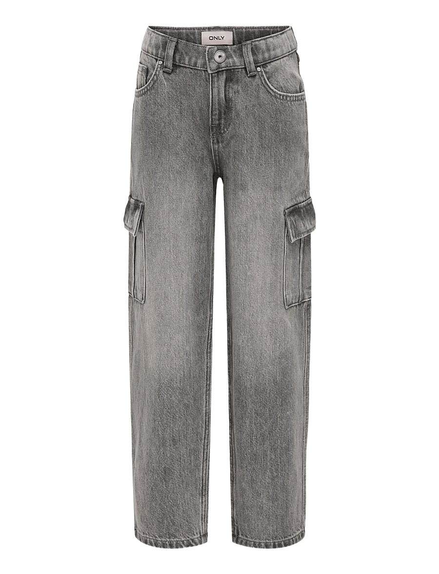 Kids Only - KOGHARMONY WIDE CRGO CARROT AZG414 NOOS - pantalon cargo - dark grey denim - 1