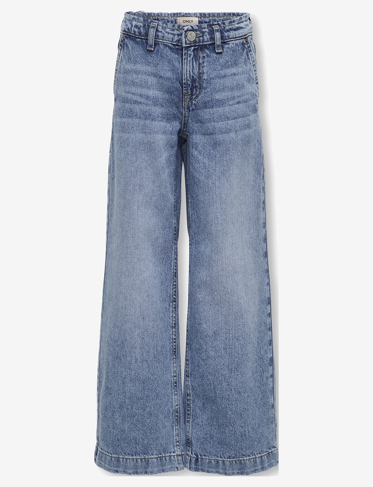 Kids Only - KOGCOMET WIDE LEG DNM MAT085 NOOS - pantalons larges - medium blue denim - 1