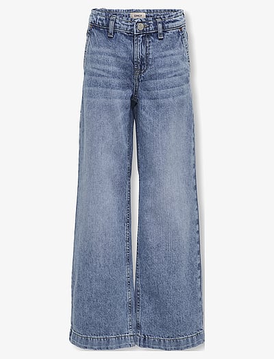 Kids Only KOGCOMET WIDE LEG DNM MAT085 NOOS - Hosen mit weitem Bein - MEDIUM BLUE DENIM / blue