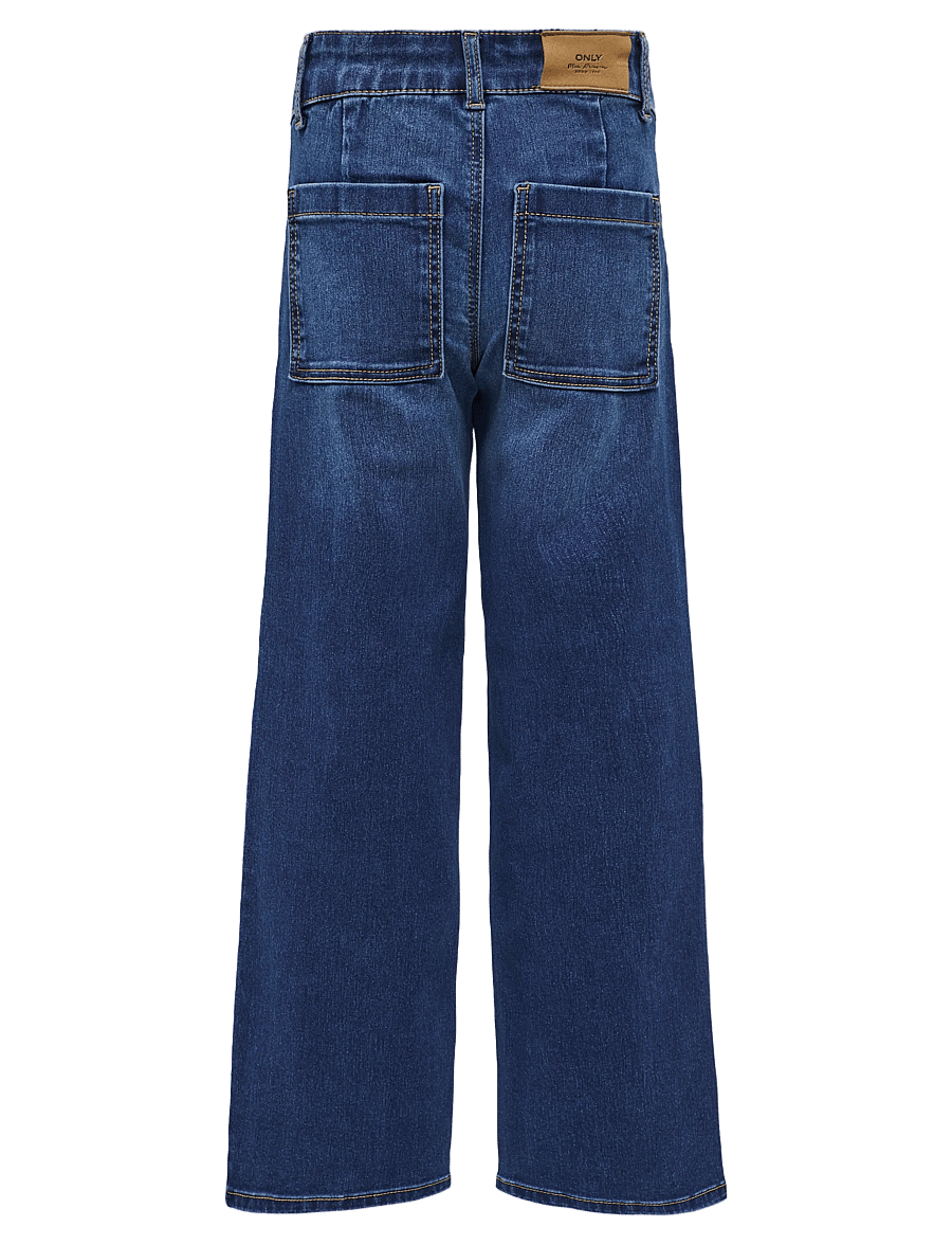 Kids Only - KOGSYLVIE CLEAN WDE LEG DNM BJ13964 NOOS - pantalons larges - dark blue denim - 2