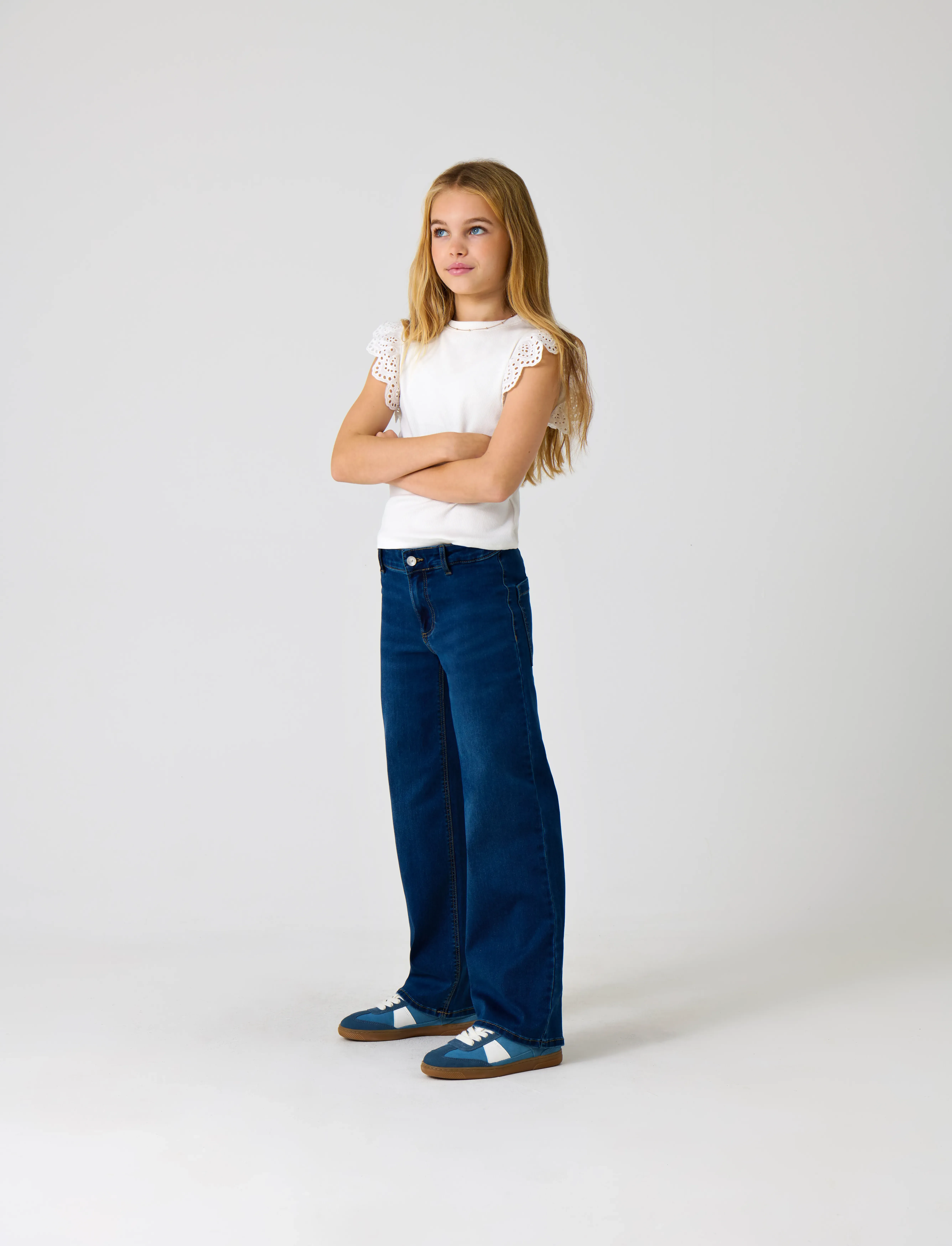 Kids Only KOGSYLVIE CLEAN WDE LEG DNM BJ13964 NOOS - Underdele - DARK BLUE DENIM / blue