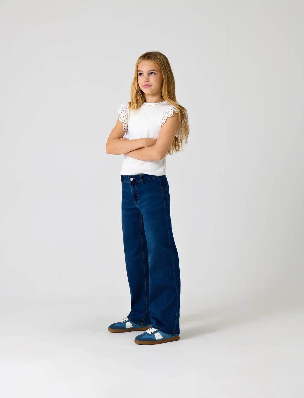 Kids Only - KOGSYLVIE CLEAN WDE LEG DNM BJ13964 NOOS - brede jeans - dark blue denim - 0