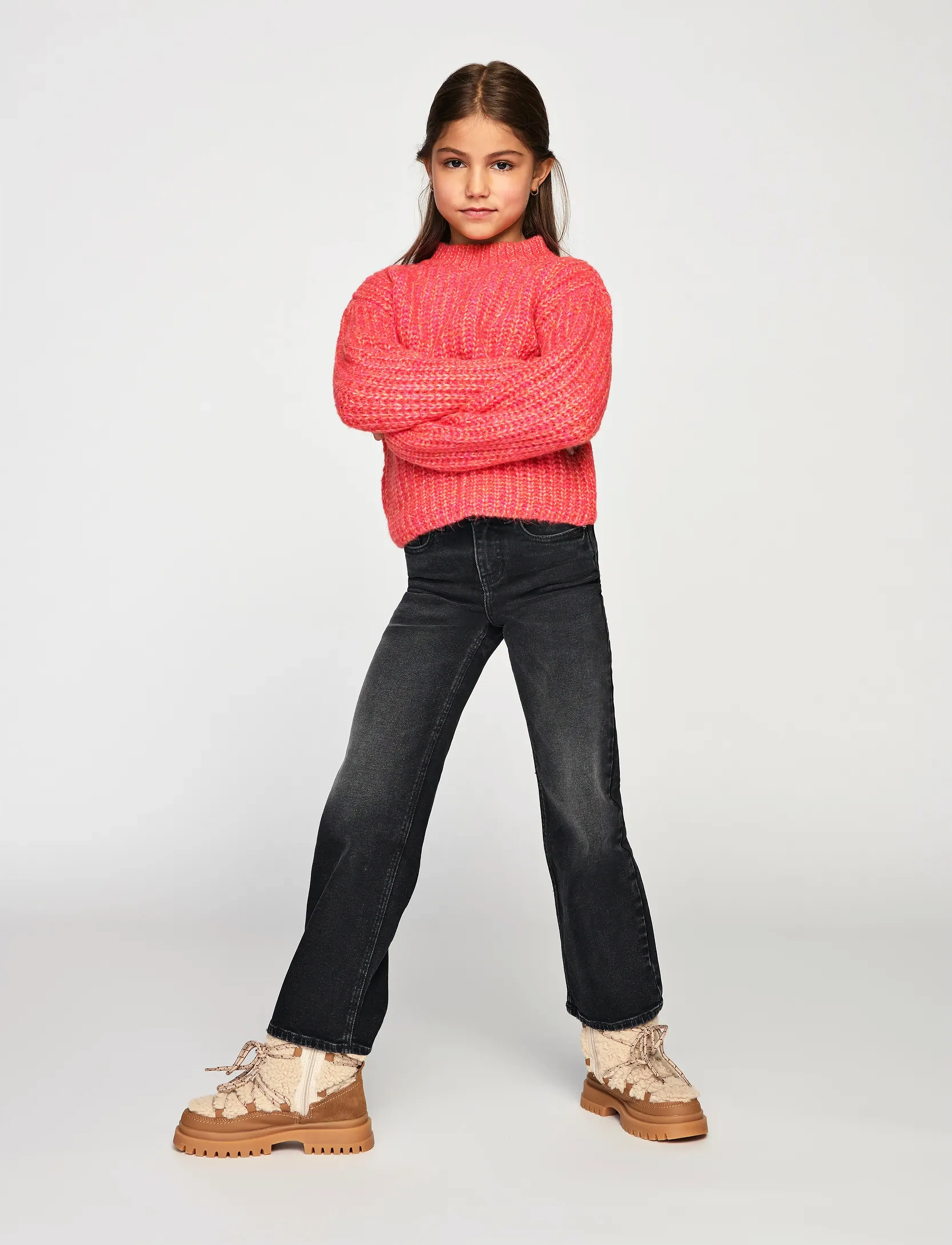 Kids Only KOGJUICY LIFE WIDE LEG DNM DCC369 NOOS - Jeans - WASHED BLACK / black