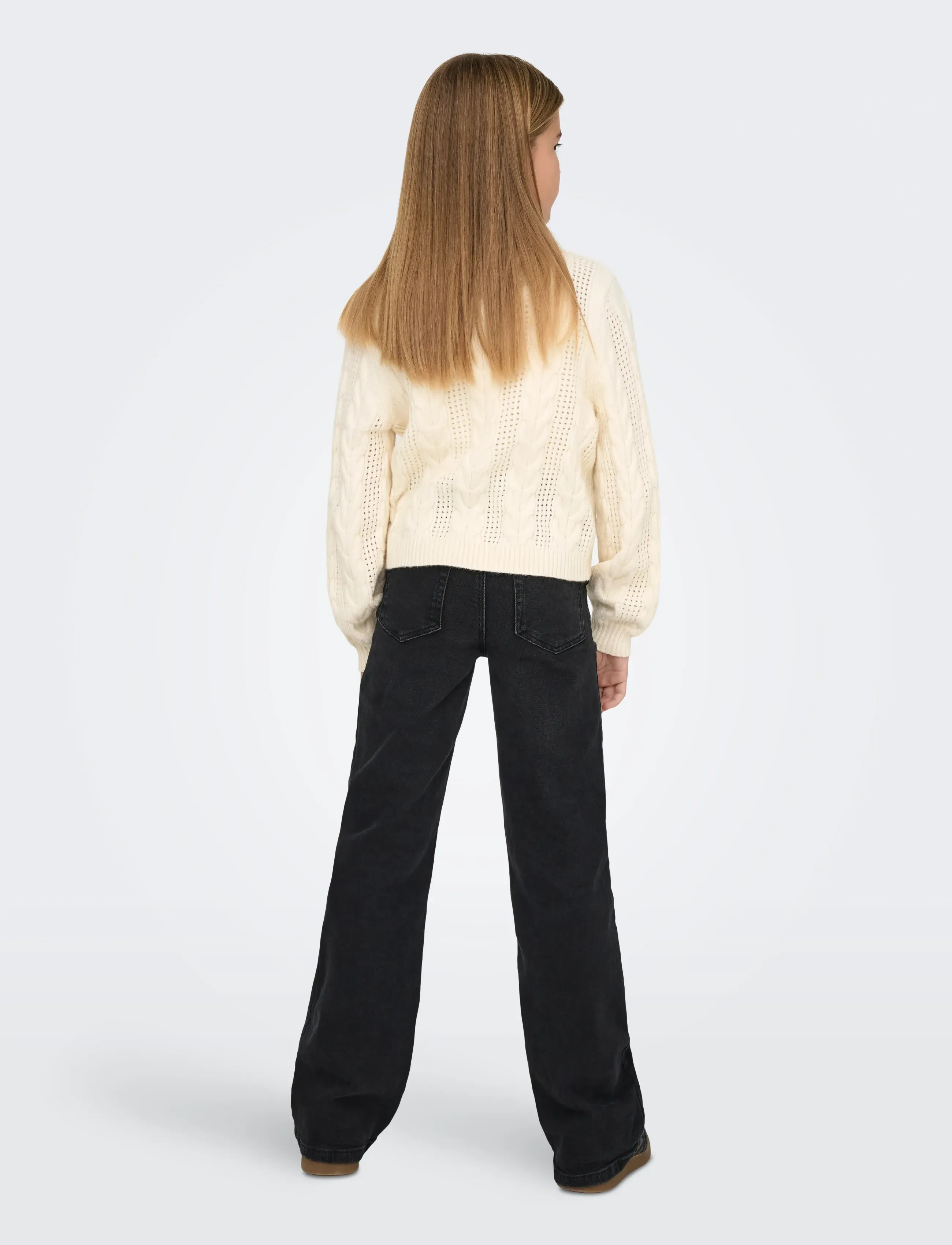 Kids Only - KOGJUICY LIFE WIDE LEG DNM DCC369 NOOS - pantalons larges - washed black - 3
