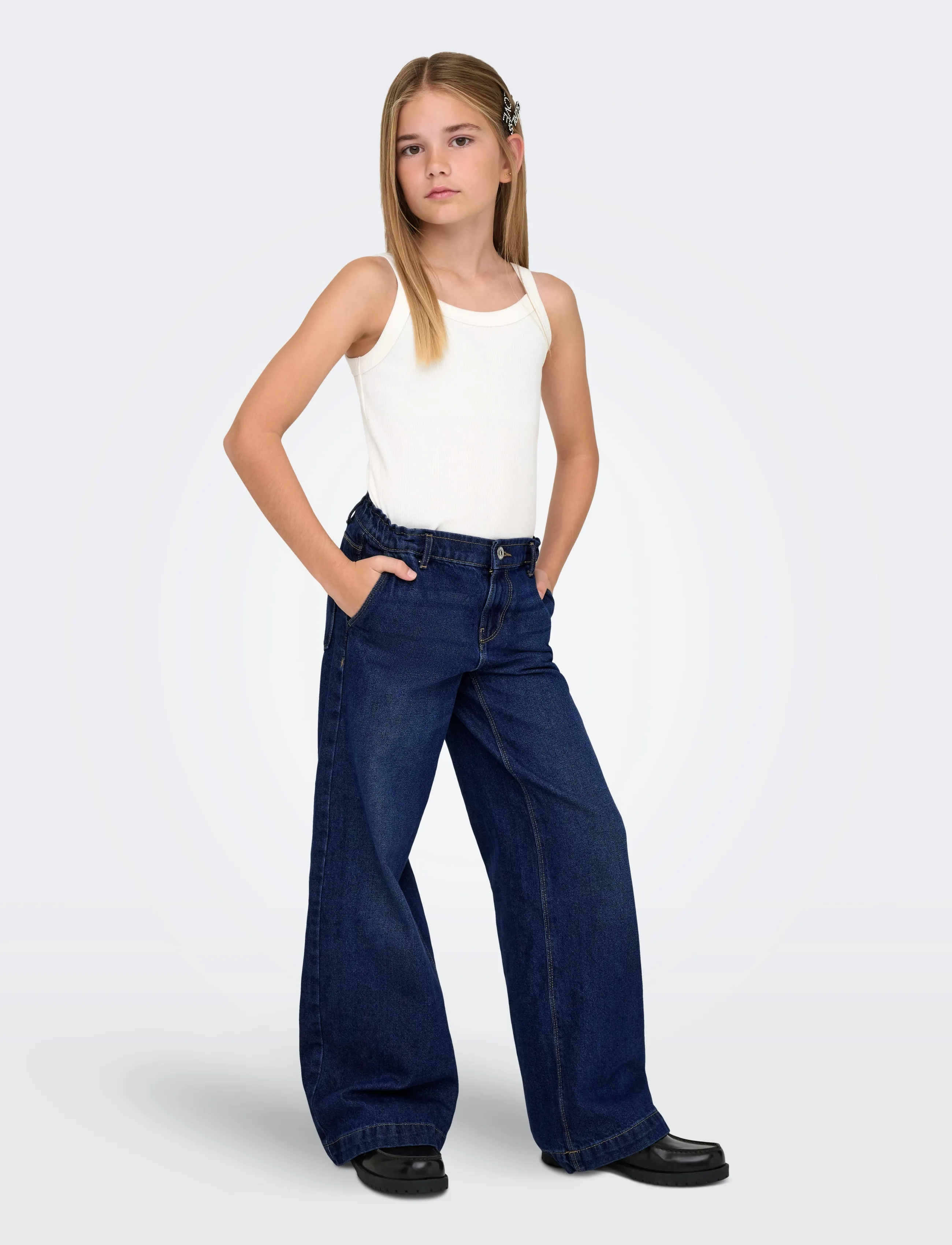 Kids Only KOGCOMET WIDE DNM PIM NOOS - Underdele - DARK BLUE DENIM / multi