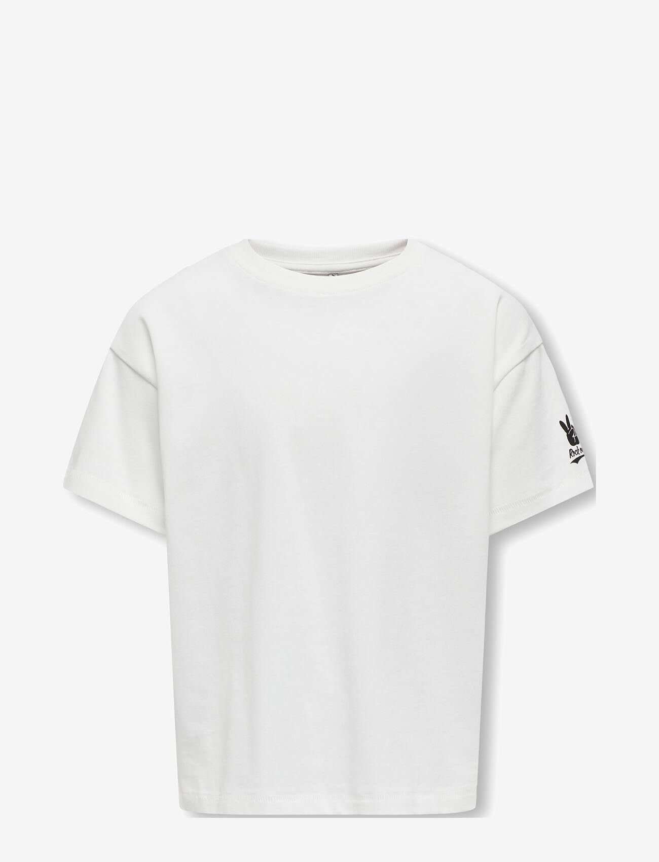 Kids Only - KOGCILLA S/S BOXY TEE BOX JRS - kurzärmelige - cloud dancer - 0