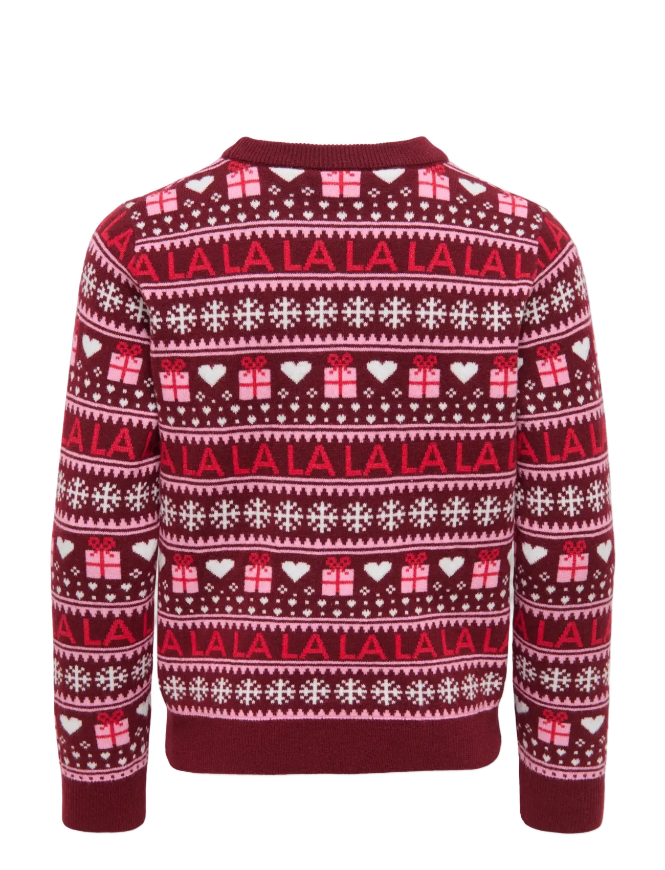 Kids Only - KOGXMAS PRESENT LS O-NECK BOX KNT - cabernet - 1