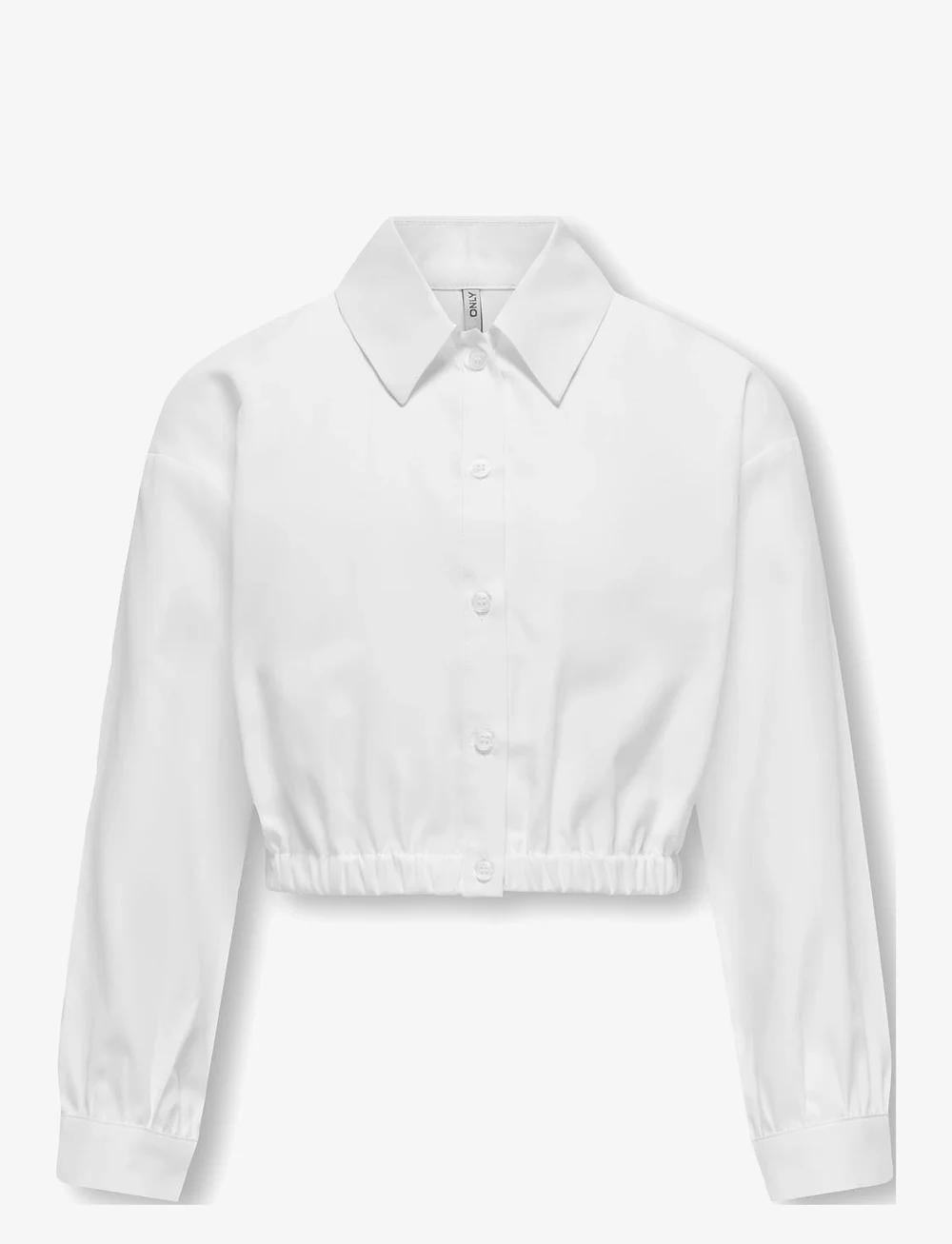 Kids Only - KOGOREGON SHORT WAIST SHIRT WVN - langärmlige hemden - bright white - 1