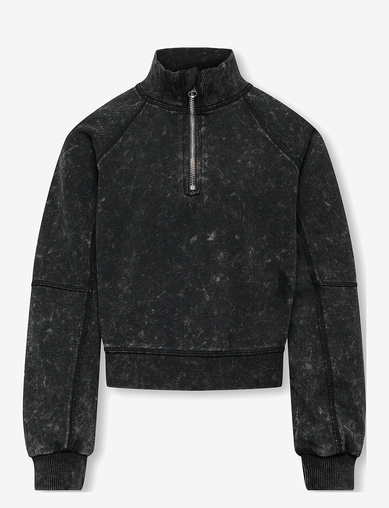 Kids Only - KOGDONNA L/S HALF ZIP WASHED UB SWT - sweatshirts - black - 1