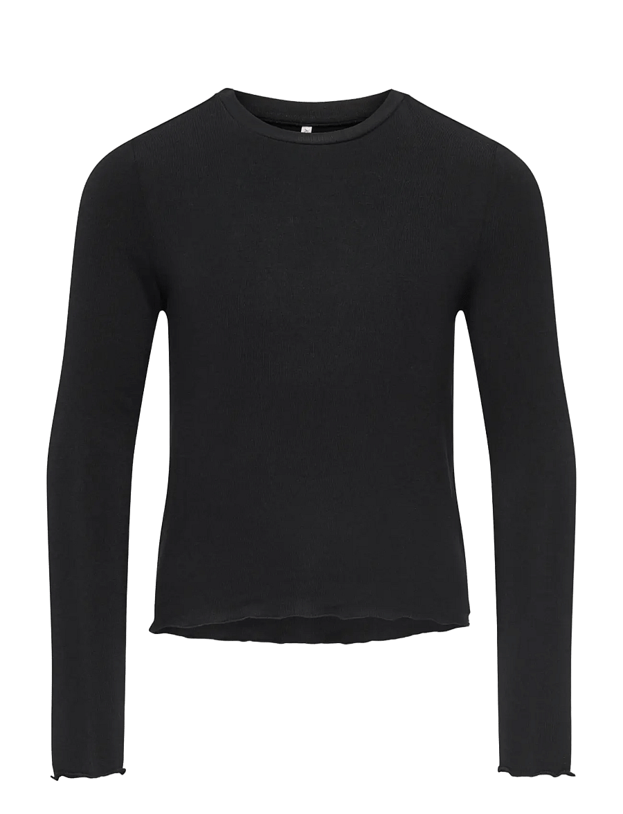 Kids Only - KOGAMOUR L/S TOP JRS - langærmede t-shirts - black - 1