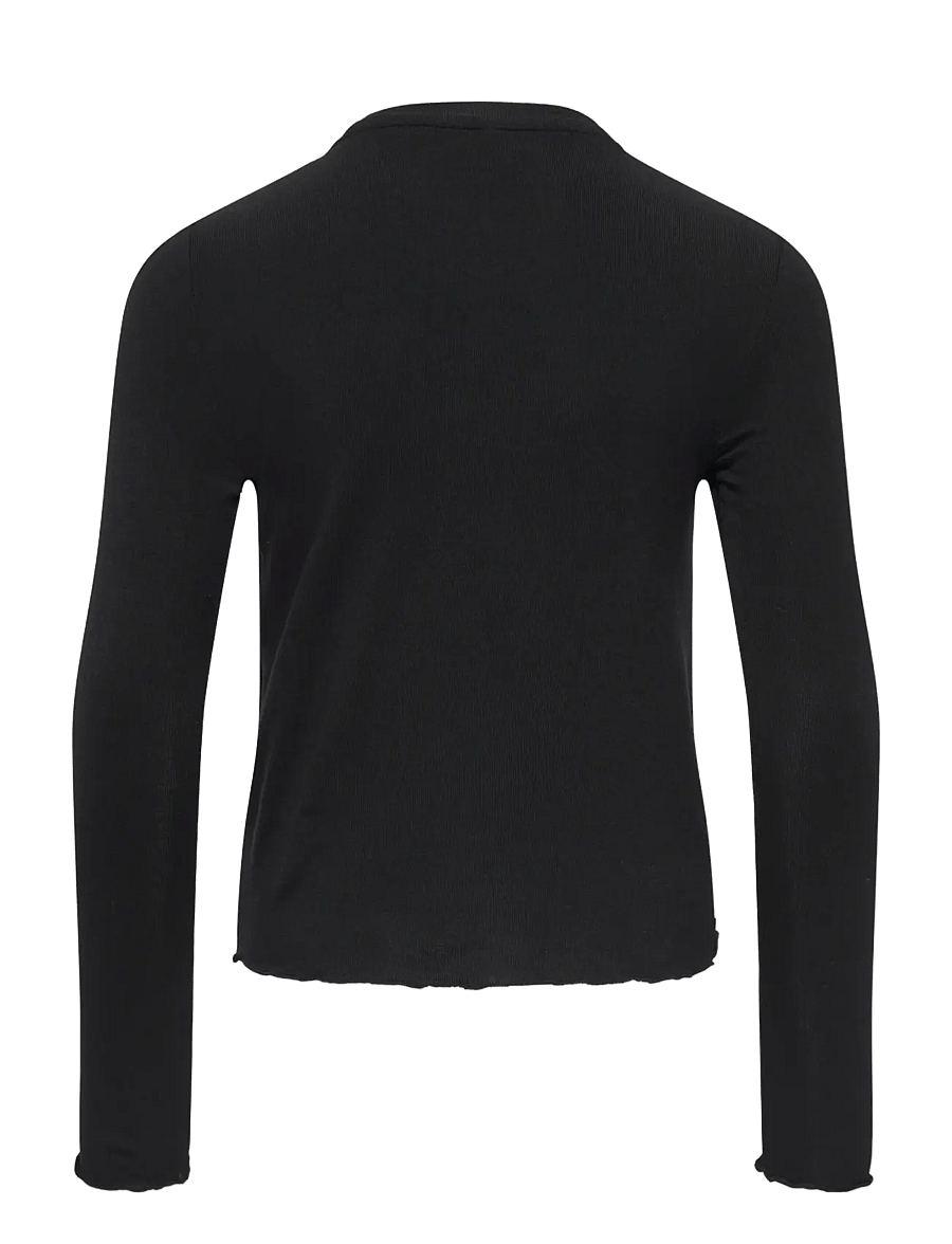 Kids Only - KOGAMOUR L/S TOP JRS - langærmede t-shirts - black - 2