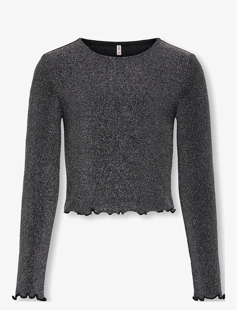Kids Only - KOGQUEEN L/S GLITTER TOP BF JRS - black - 0