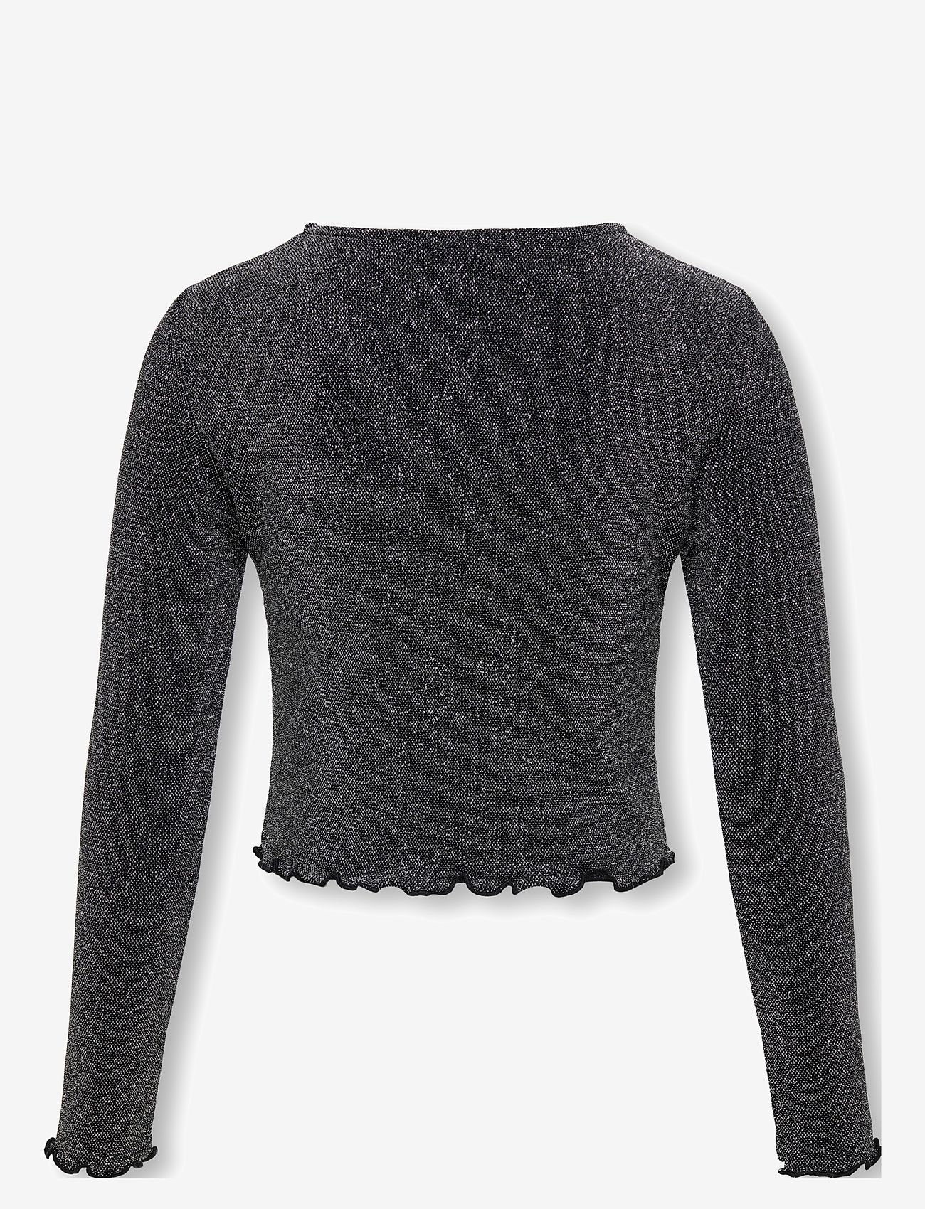 Kids Only - KOGQUEEN L/S GLITTER TOP BF JRS - black - 1