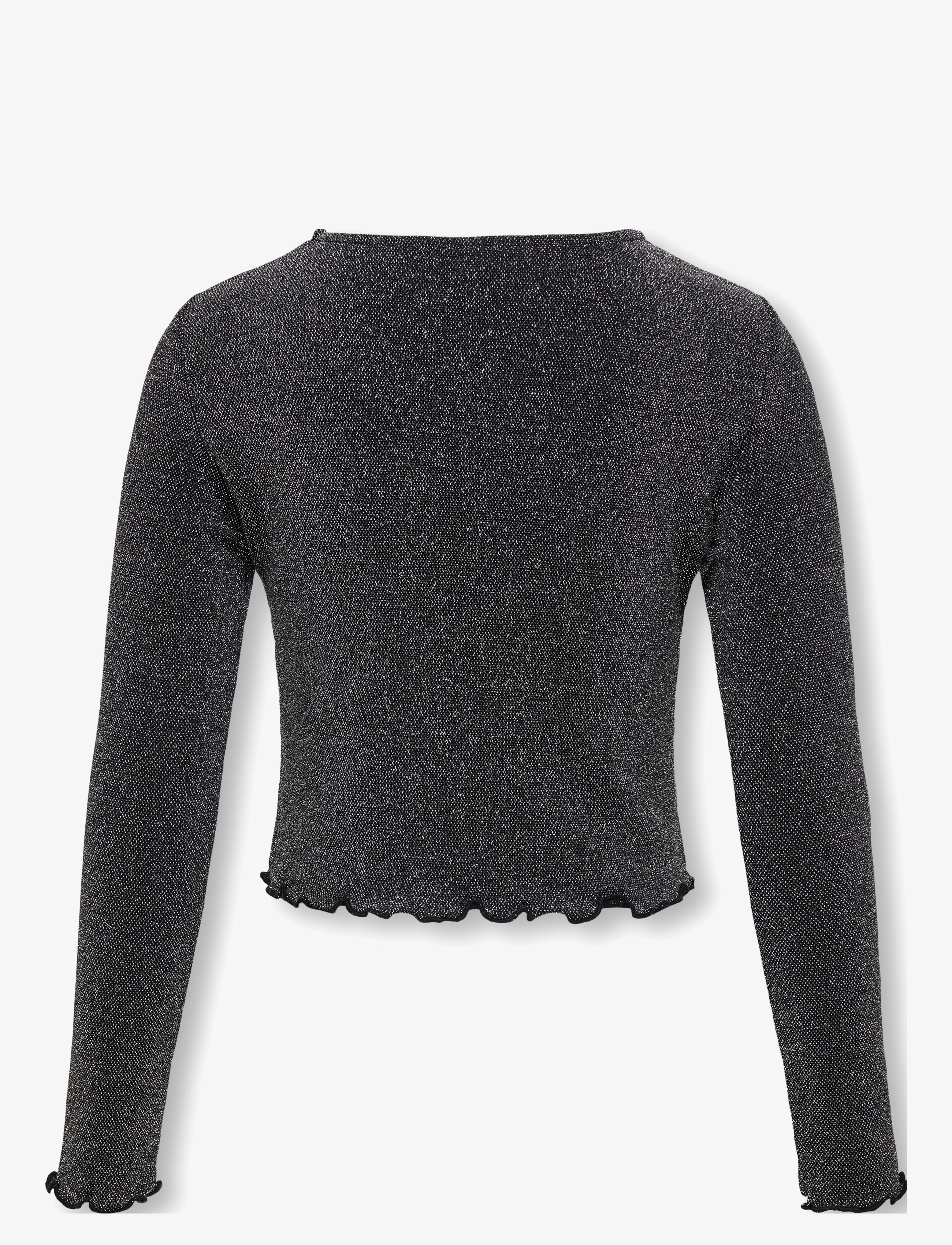 Kids Only - KOGQUEEN L/S GLITTER TOP BF JRS - black - 1