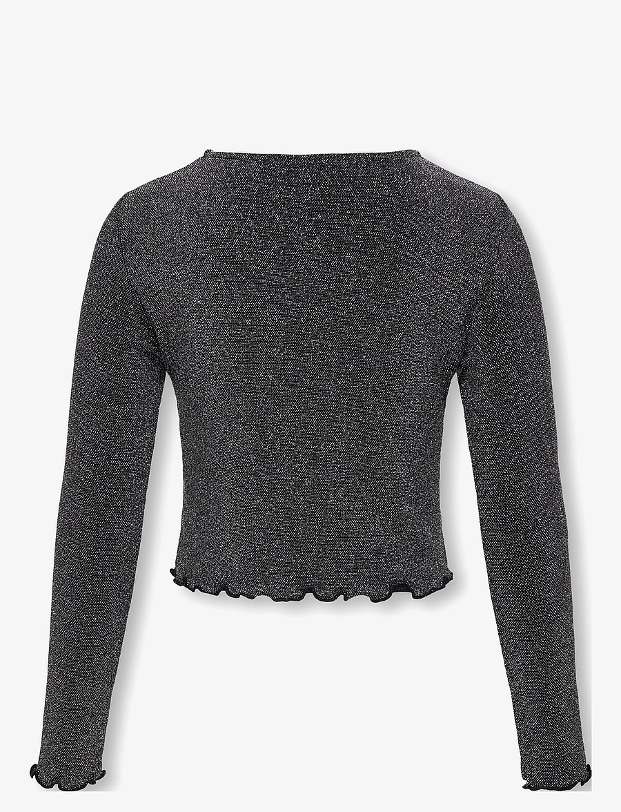 Kids Only - KOGQUEEN L/S GLITTER TOP BF JRS - black - 1
