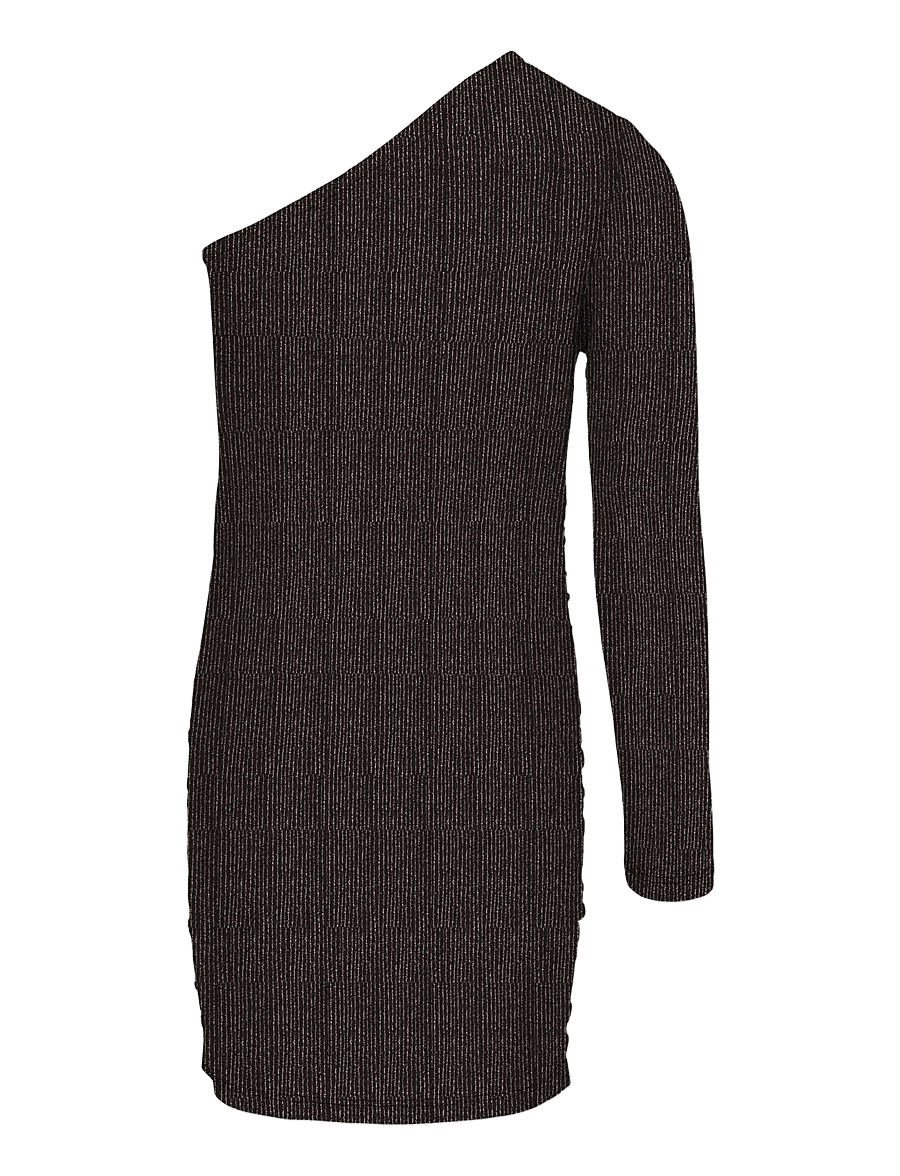 Kids Only - KOGQUEEN ONESHOULD GLITTER DRESS BF JRS - festkjoler - black - 2