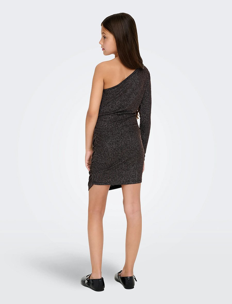 Kids Only - KOGQUEEN ONESHOULD GLITTER DRESS BF JRS - festkjoler - black - 3