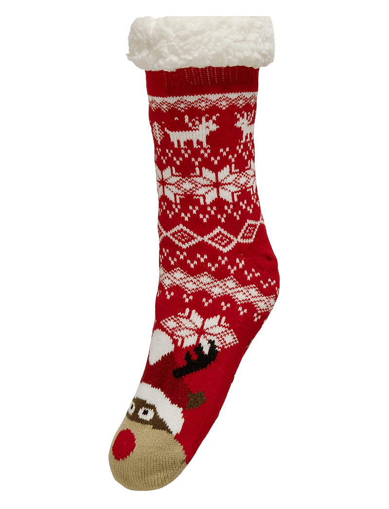 Kids Only - KOGCHRISTMAS TEDDY SOCKS ACC - strømper - high risk red - 0