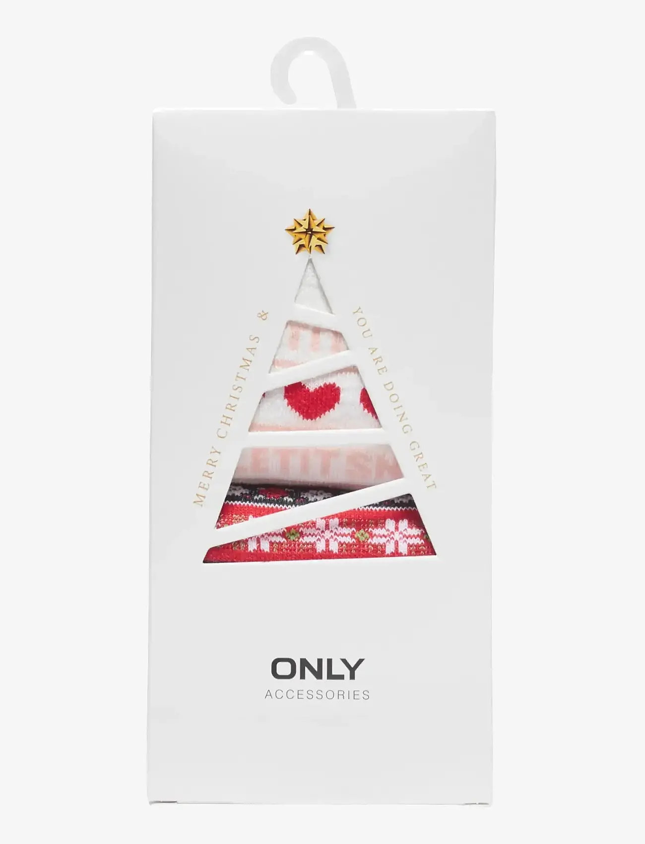 Kids Only - KOGCHRISTMAS 2-PACK SOCK BOX ACC - strümpfe - cloud dancer - 1