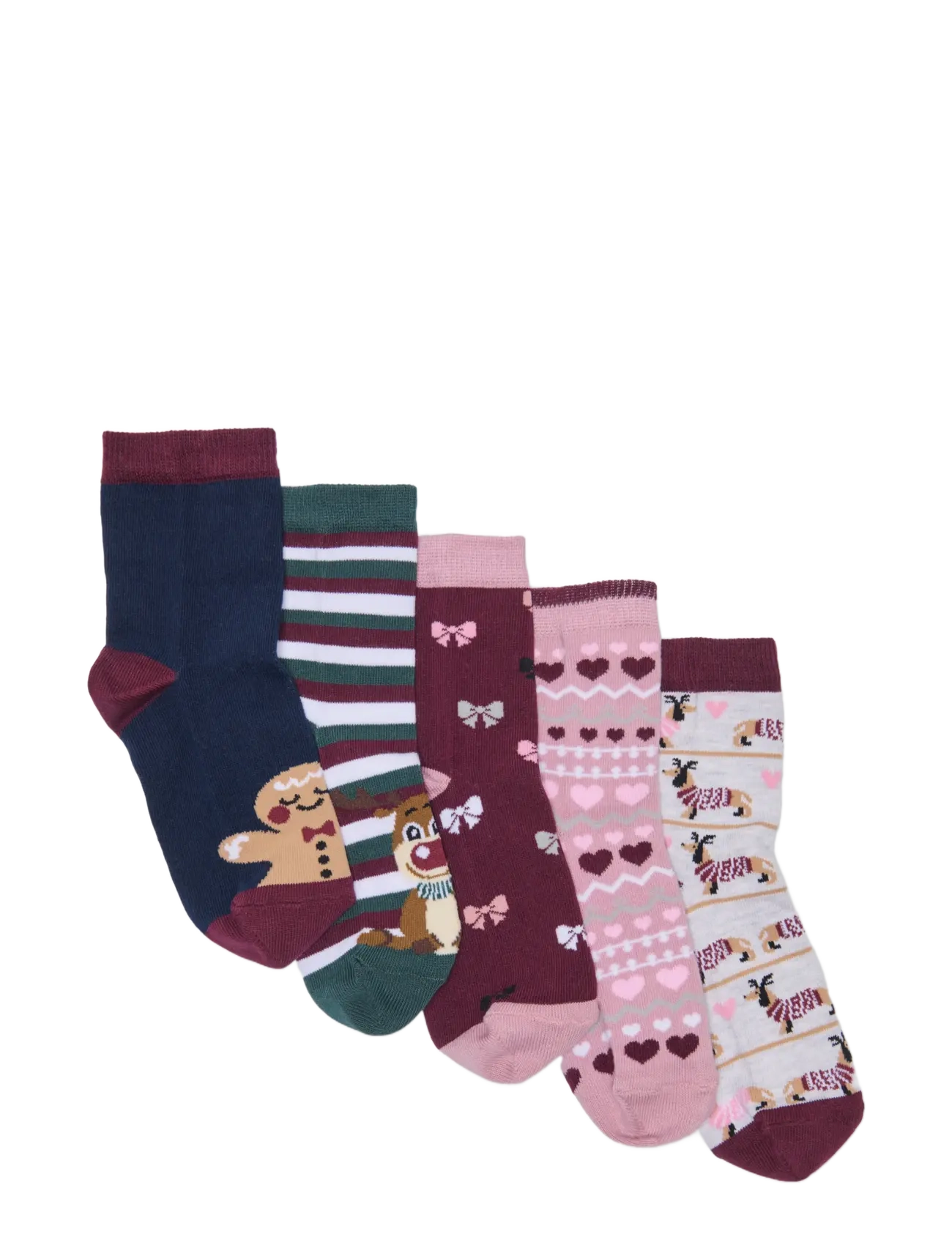 Kids Only KOGCHRISTMAS 5-PACK SOCKS IN A BOX ACC - Shop by age - CABERNET / burgundy