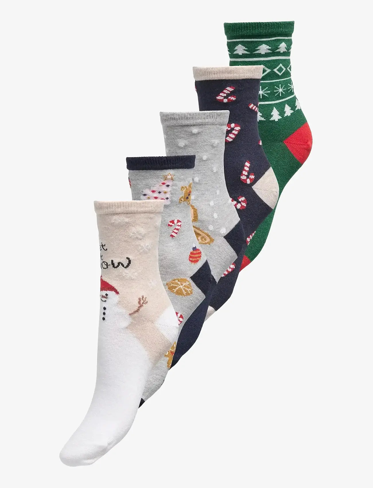 Kids Only - KOGCHRISTMAS 5-PACK SOCKS IN A BOX ACC - light grey melange - 0