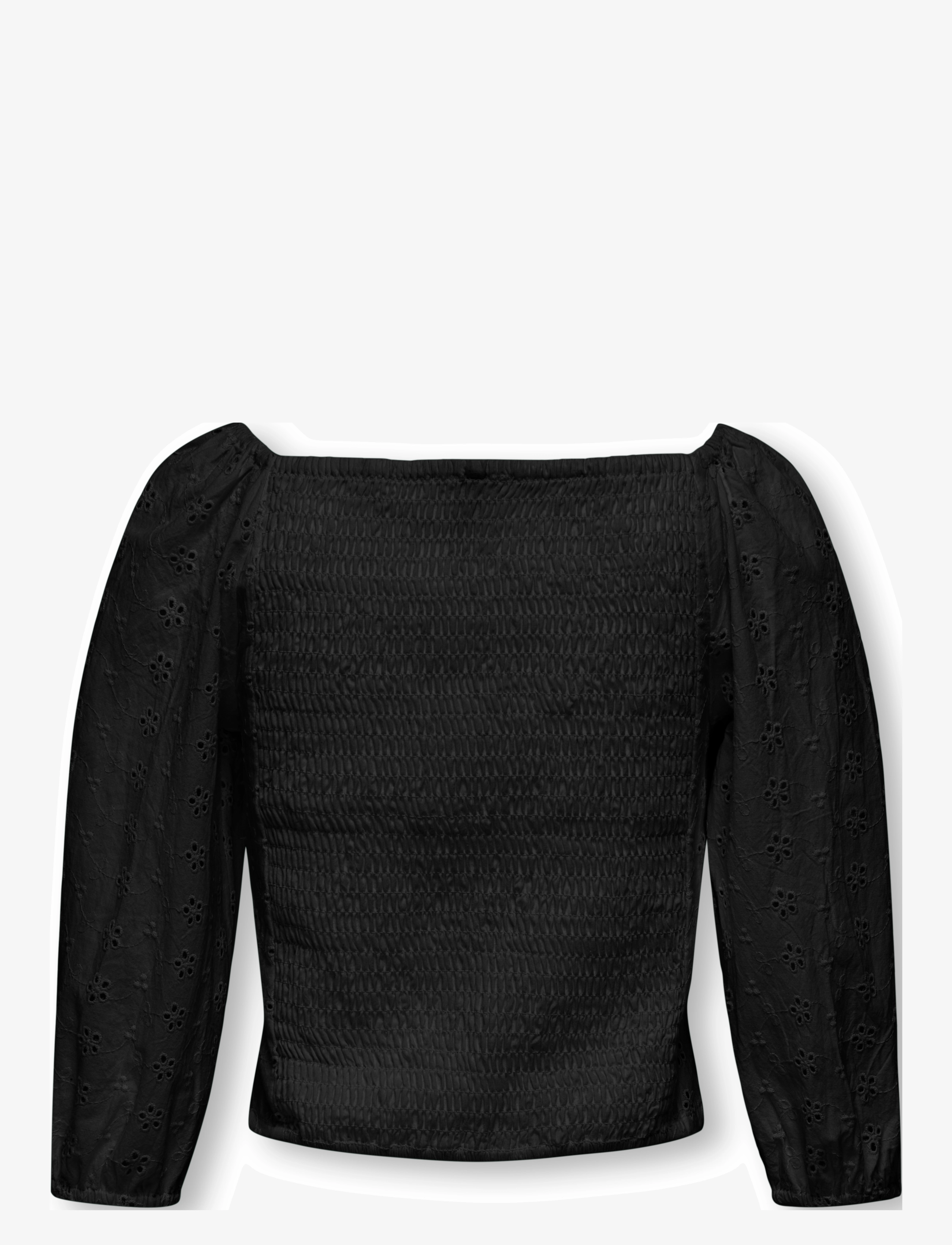 Kids Only - KOGPILEA 3/4 EMB ANGLAISE SHIRT WVN - bluser & tunikaer - black - 1