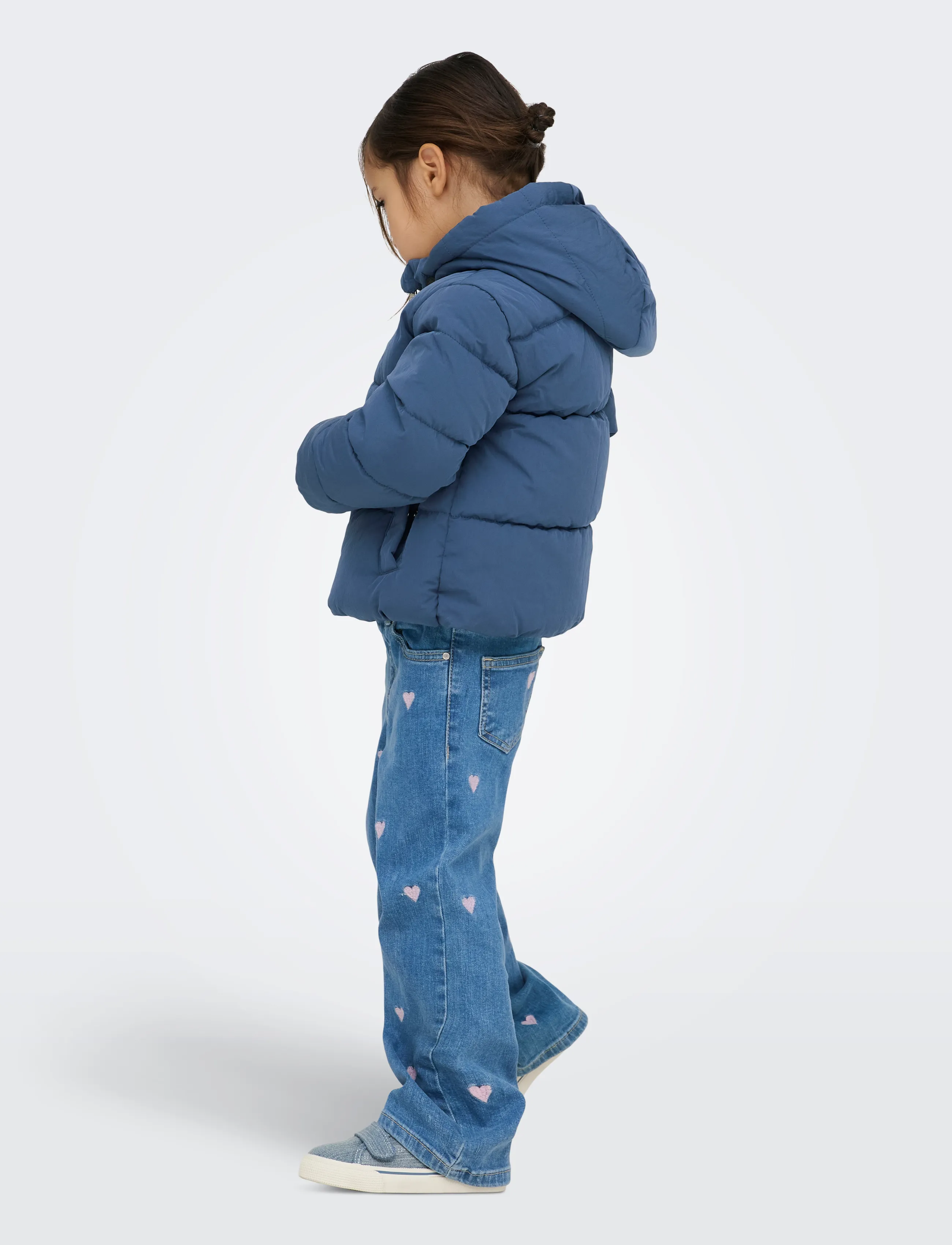 Kids Only - KMGDOLLY LIFE SHORT PUF JACKET OTW NOOS - vinterjackor - vintage indigo - 3