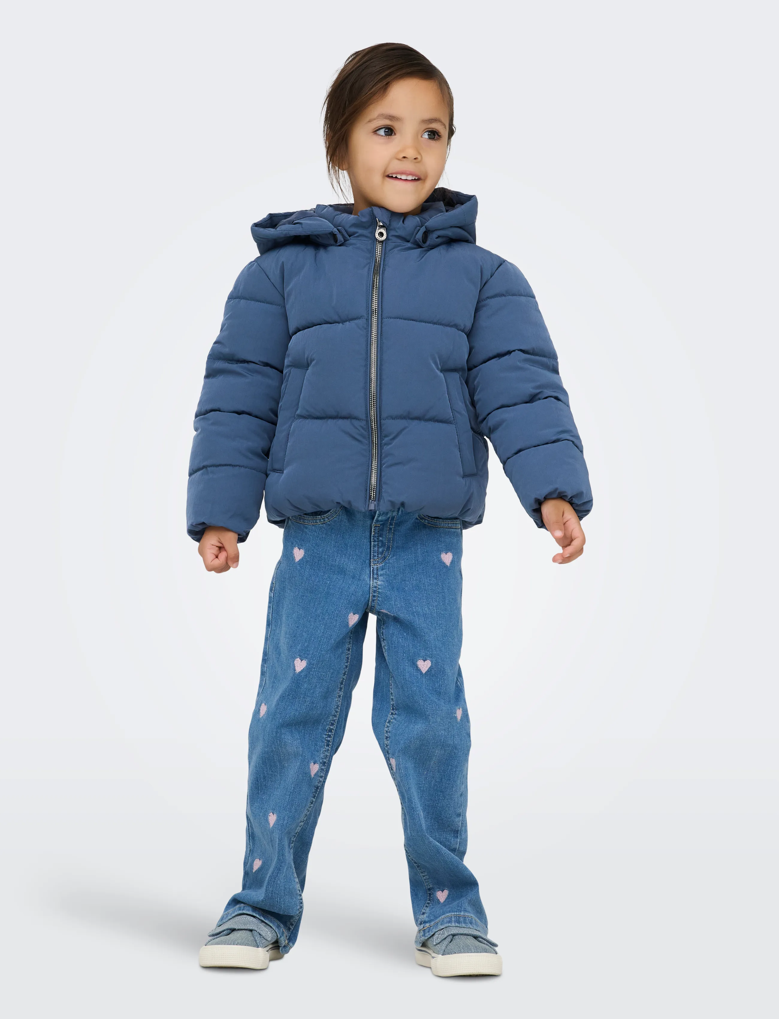 Kids Only - KMGDOLLY LIFE SHORT PUF JACKET OTW NOOS - vinterjackor - vintage indigo - 4