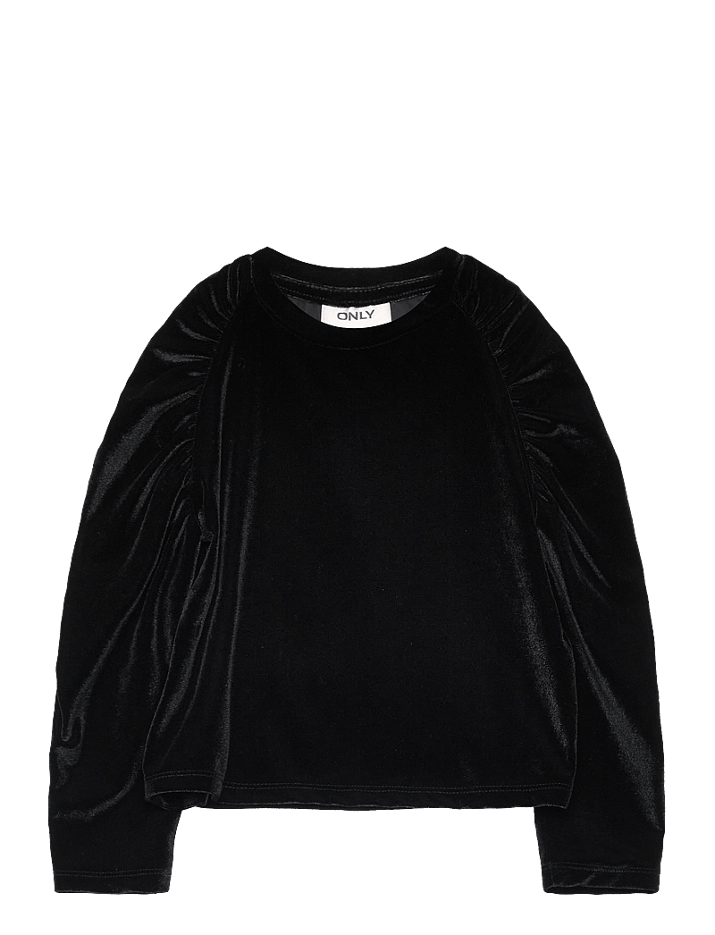 Kids Only - KOGSILLE L/S VELVET DETAIL TOP JRS - langärmelig - black - 0