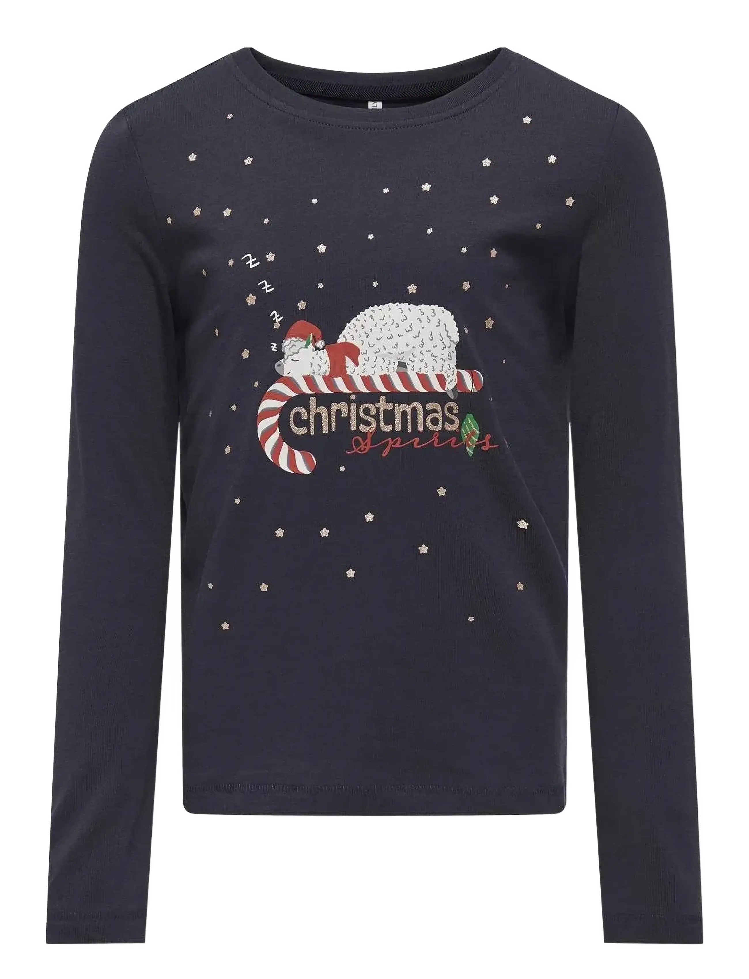Kids Only KMGXMAS YRSA LIFE REG LS TOP JRS - T-shirts - NIGHT SKY / navy