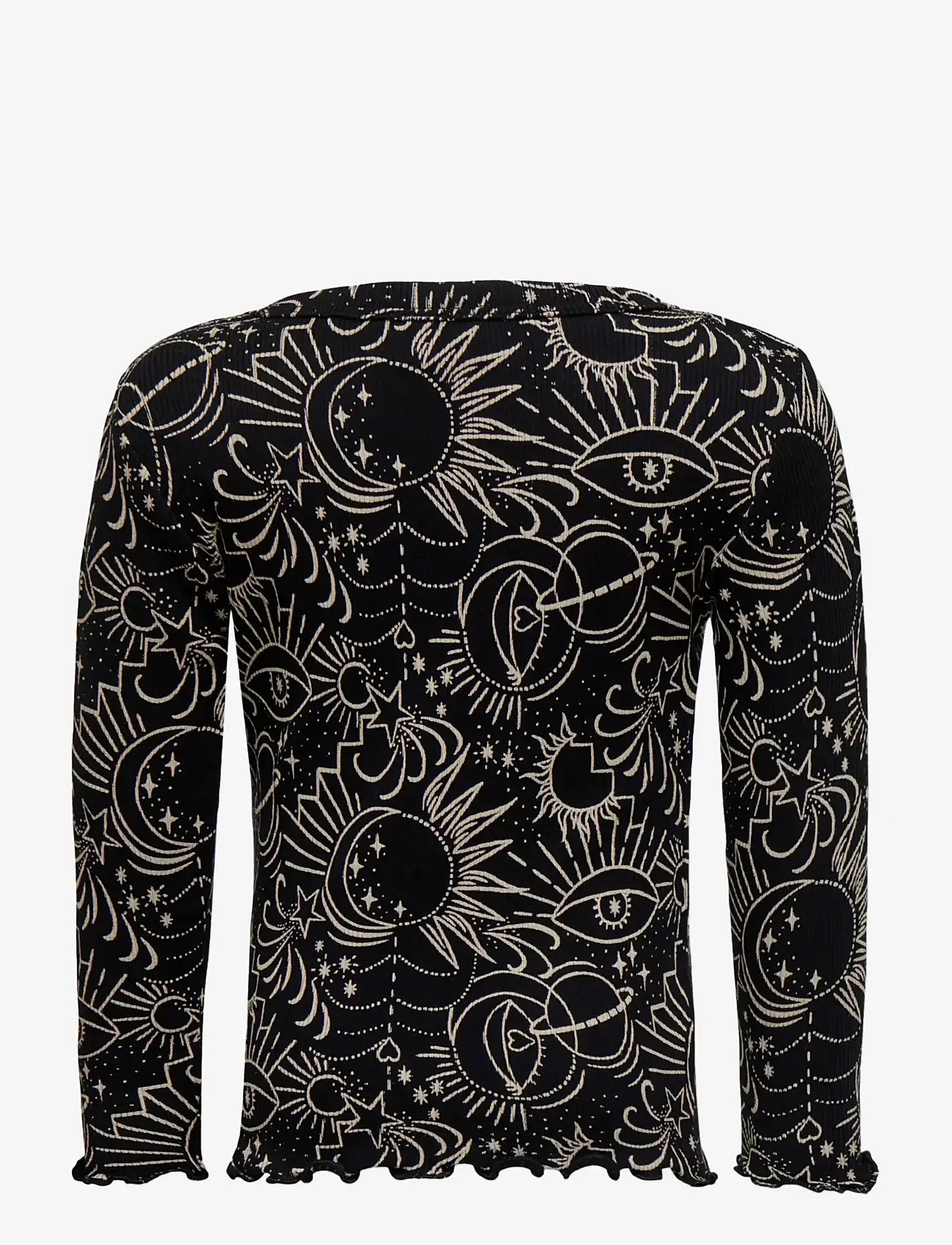 Kids Only - KMGFENJA LIFE LS AOP TOP JRS - long-sleeved t-shirts - black - 1