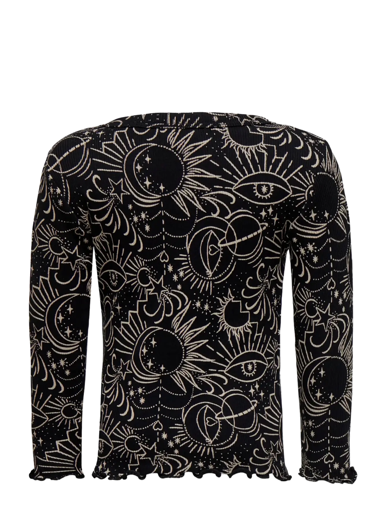 Kids Only - KMGFENJA LIFE LS AOP TOP JRS - t-krekli ar garām piedurknēm - black - 1