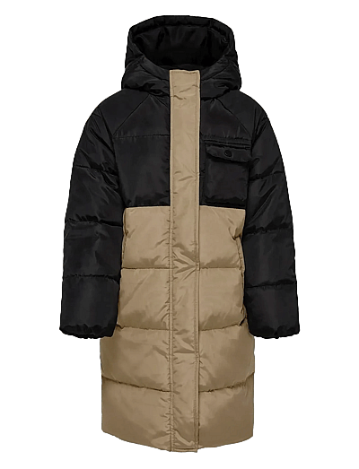 Kids Only KOGNEWBECCA LONG PUFFER CS OTW - Jackets - BLACK / multi