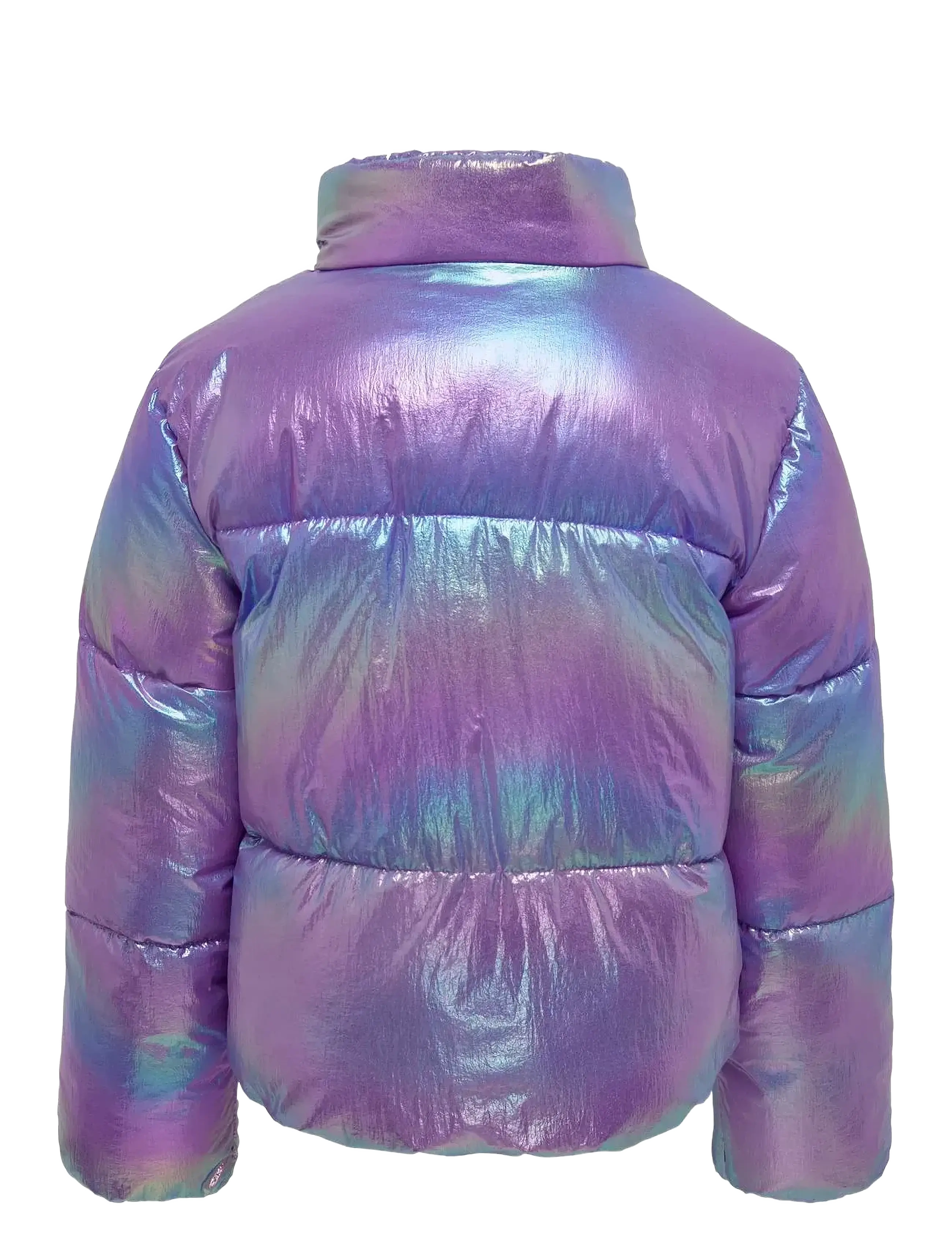 Kids Only - KOGCELINE METALLIC SHORT PUFFER CS OTW - dunjakker & forede jakker - purple opulence - 1