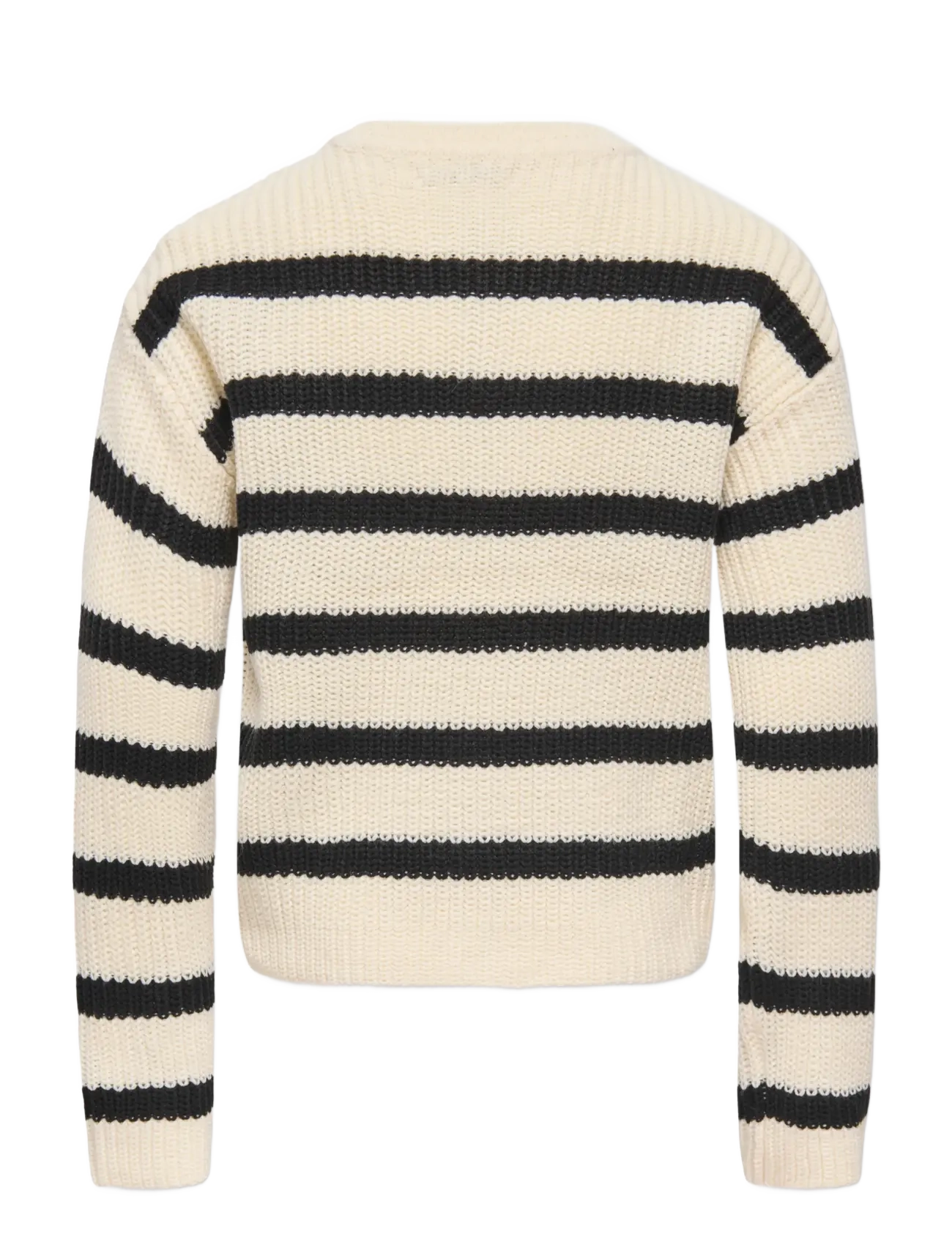 Kids Only - KOGJUSTY L/S STRIPE PULLOVER KNT NOOS - trøjer - eggnog - 2