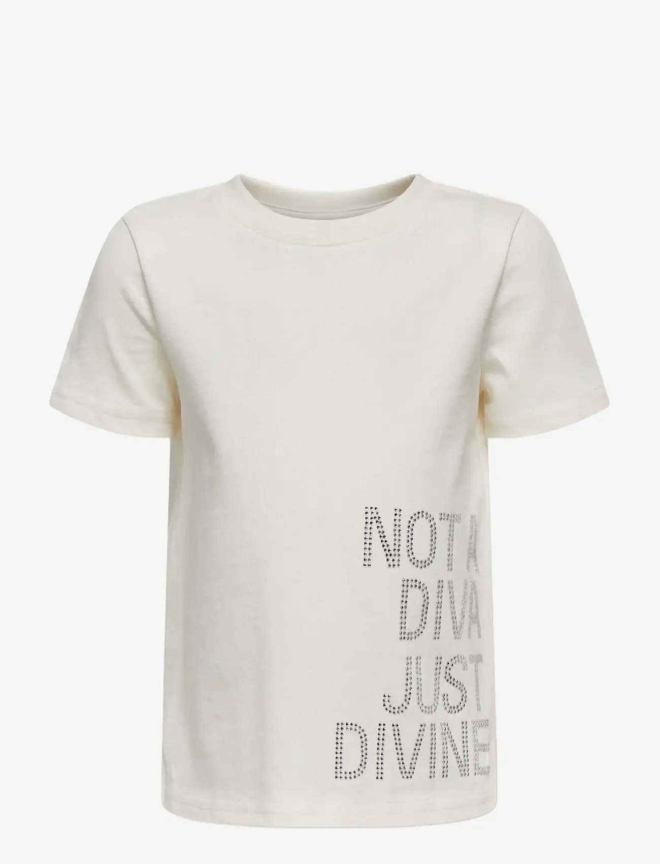 Kids Only - KMGRIRI LIFE S/S STONES TOP BOX JRS - kortærmede t-shirts - cloud dancer - 1