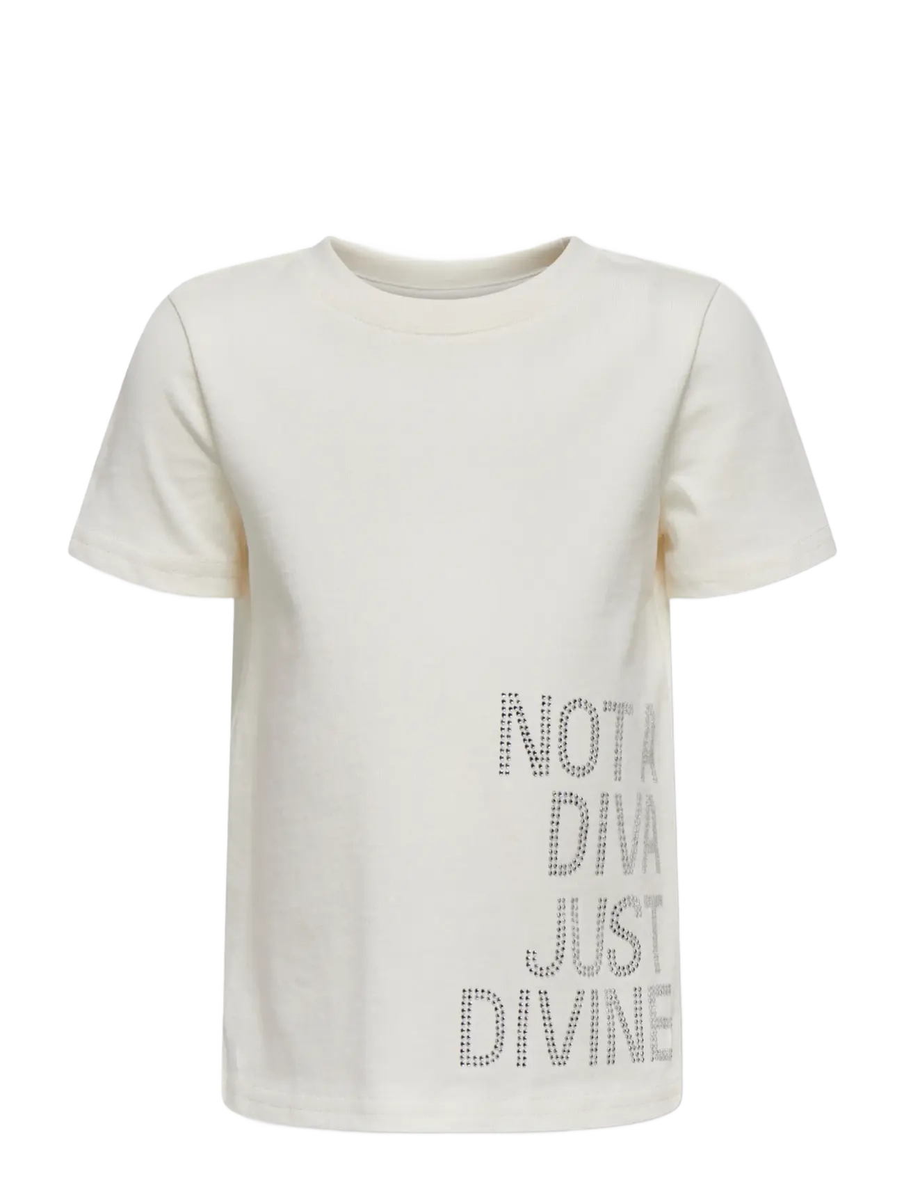 Kids Only KMGRIRI LIFE S/S STONES TOP BOX JRS - Riided - CLOUD DANCER / cream