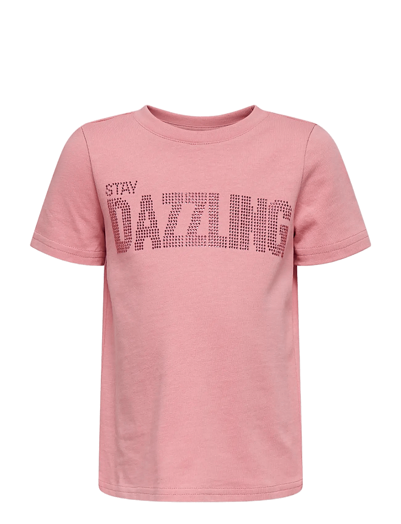 Kids Only - KMGRIRI LIFE S/S STONES TOP BOX JRS - kortærmede t-shirts - rose elegance - 0