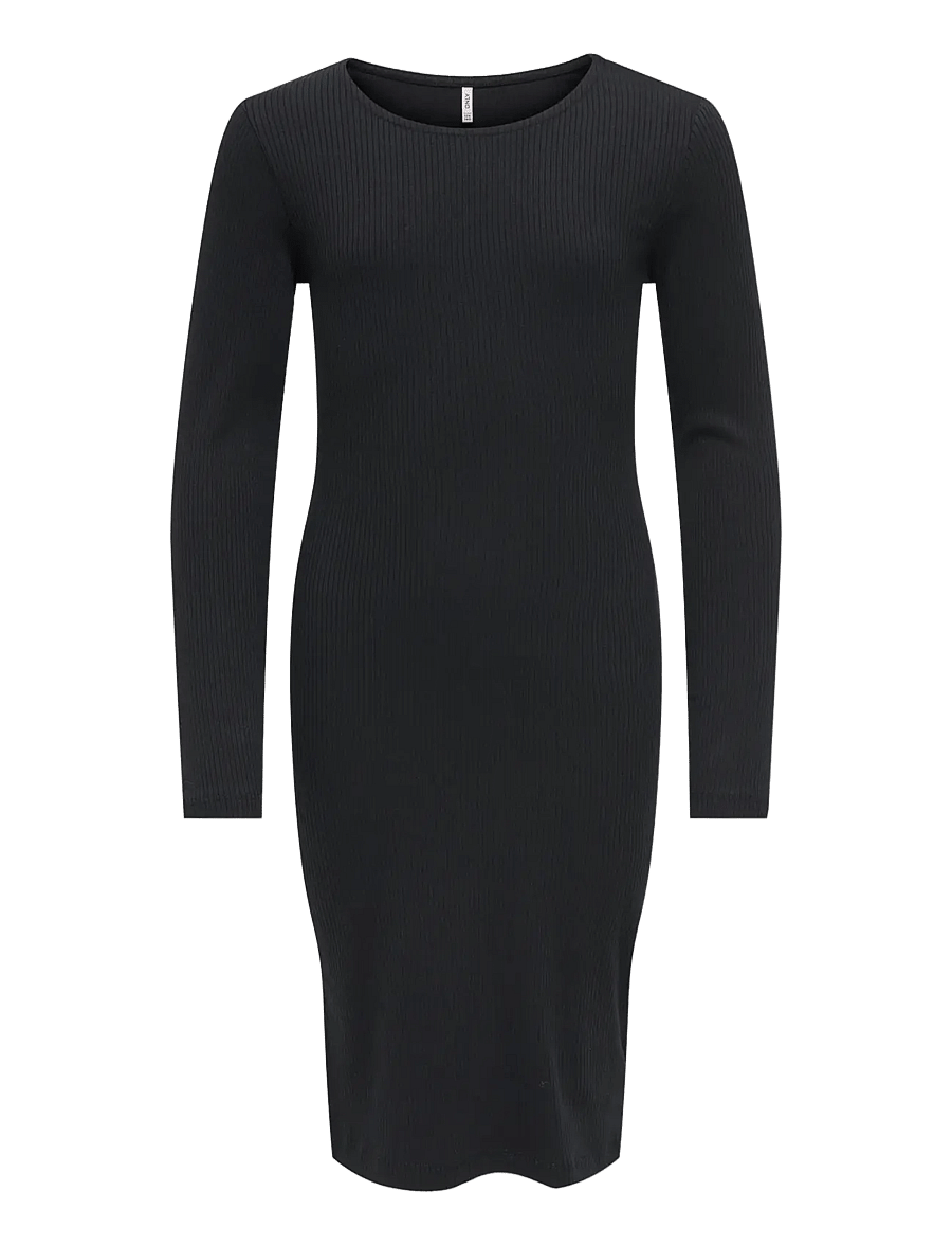 Kids Only - KOGBELFAST LIFE L/S MIDI DRESS JRS NOOS - langærmede hverdagskjoler - black - 1