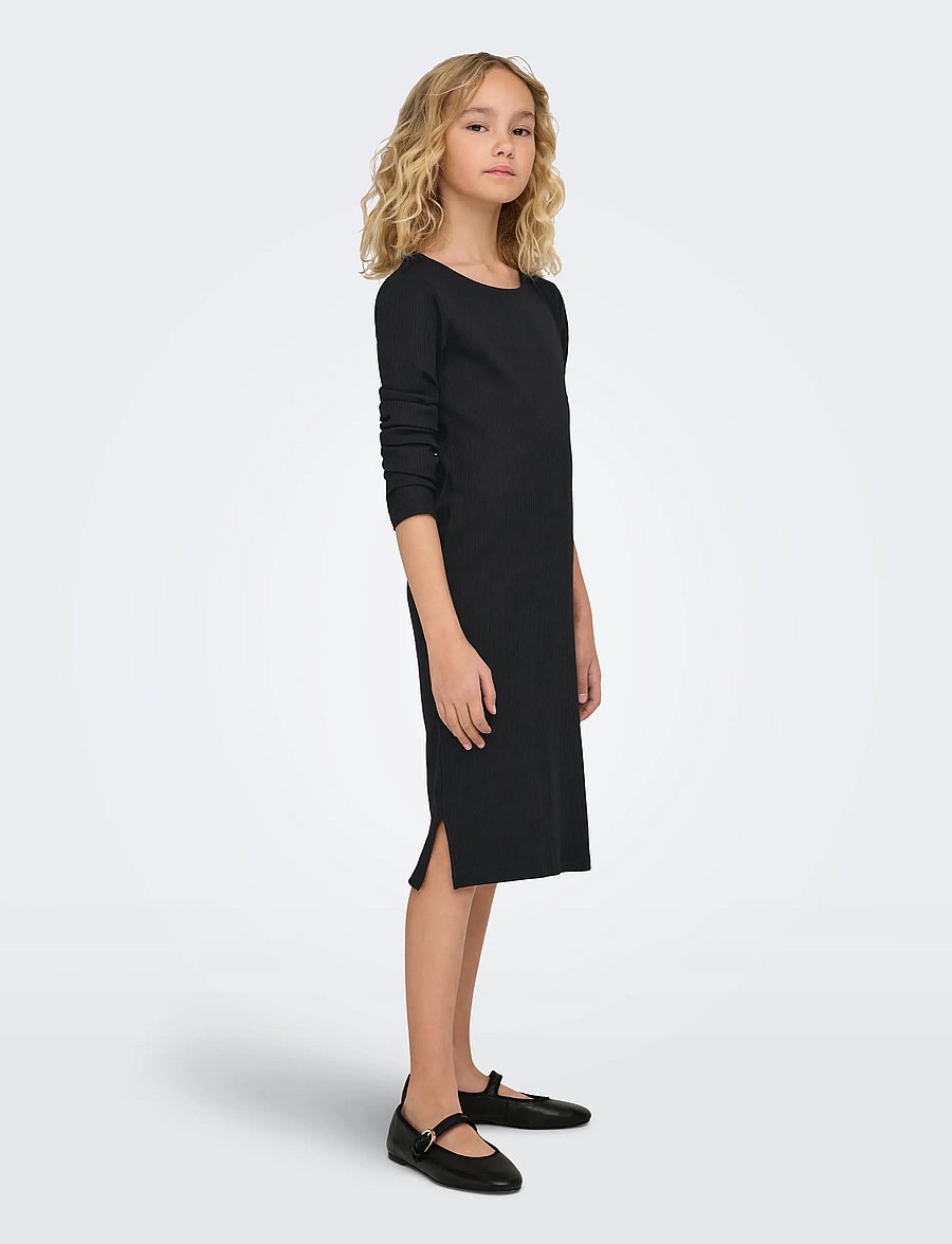 Kids Only - KOGBELFAST LIFE L/S MIDI DRESS JRS NOOS - langærmede hverdagskjoler - black - 0