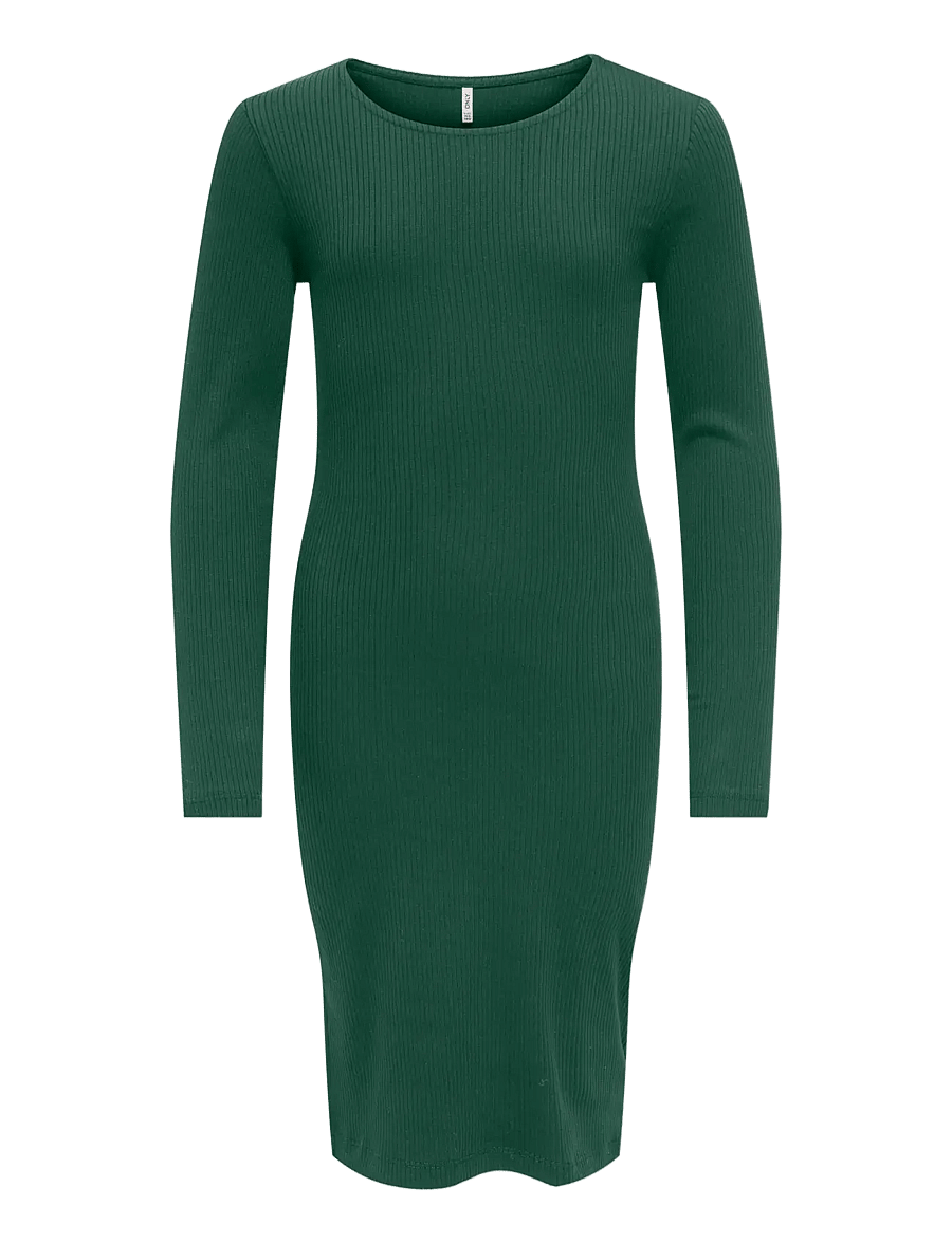 Kids Only - KOGBELFAST L/S MIDI DRESS JRS NOOS GRL - pikkade varrukatega vabaajakleidid - pineneedle - 0