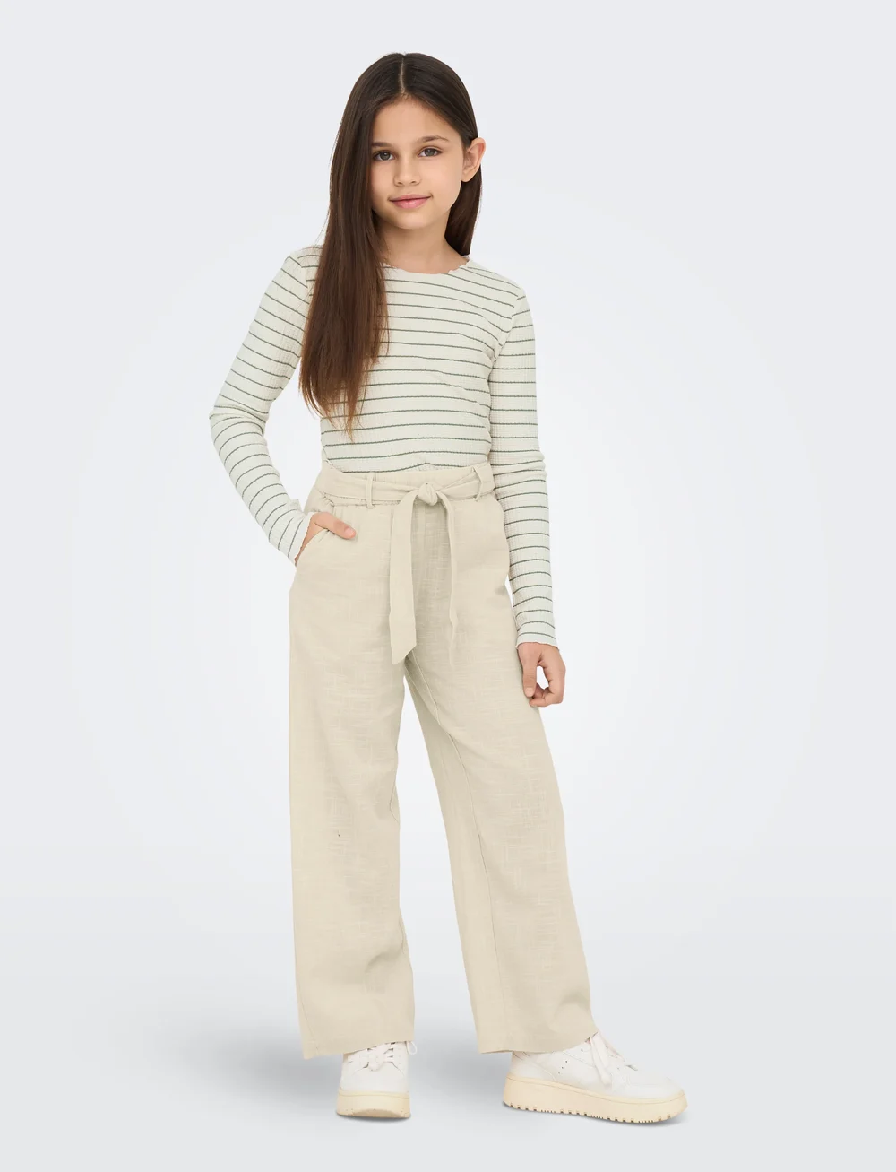 Kids Only - KOGTIZANA COTTON LOOSE PANTS WVN NOOS - bukser - pumice stone - 0