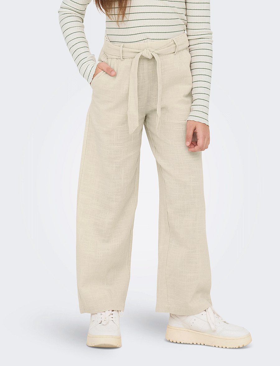 Kids Only - KOGTIZANA COTTON LOOSE PANTS WVN NOOS - byxor - pumice stone - 4