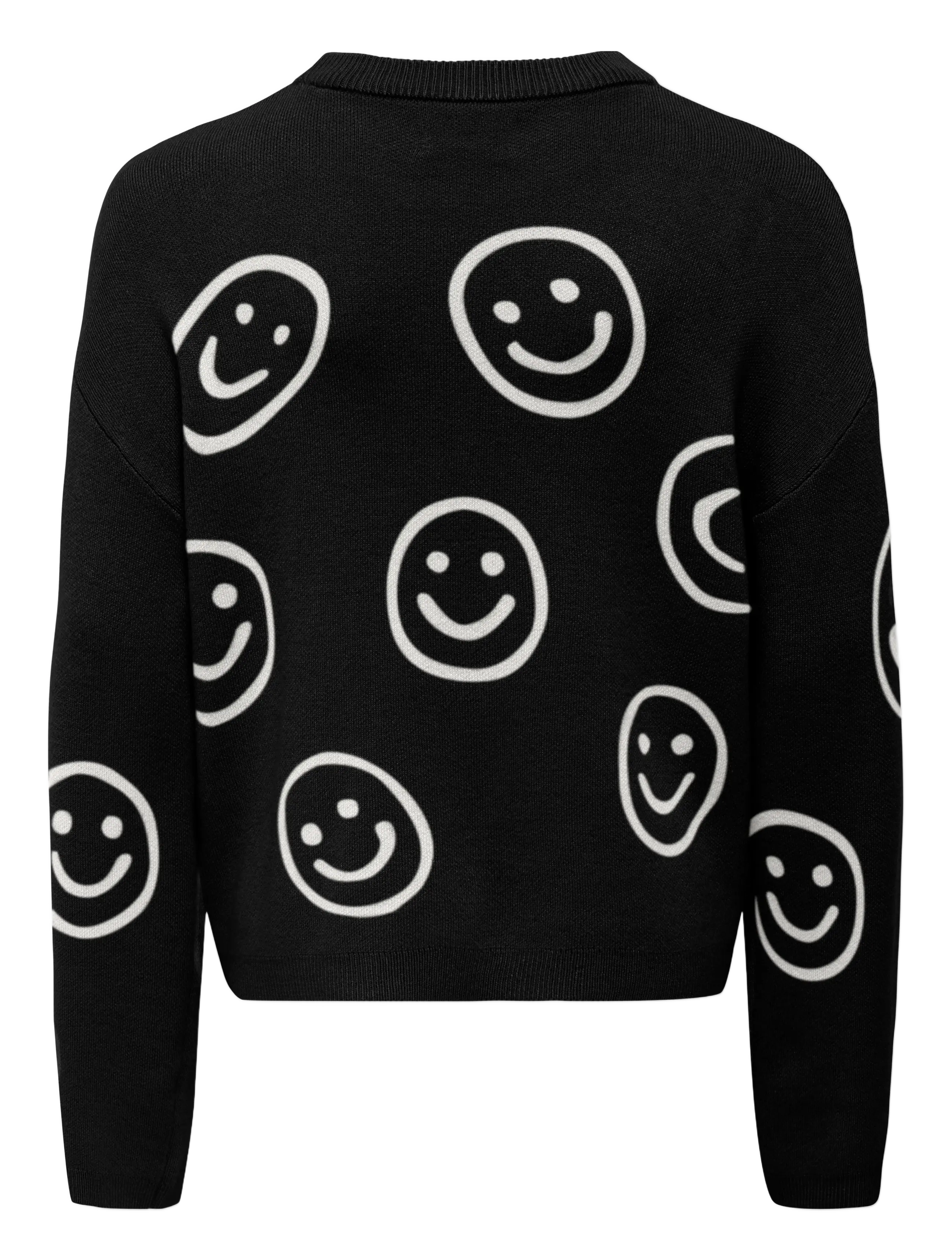 Kids Only - KOGMONTANA LS JQ LOOSE O-NECK CP KNT - trøjer - black - 1